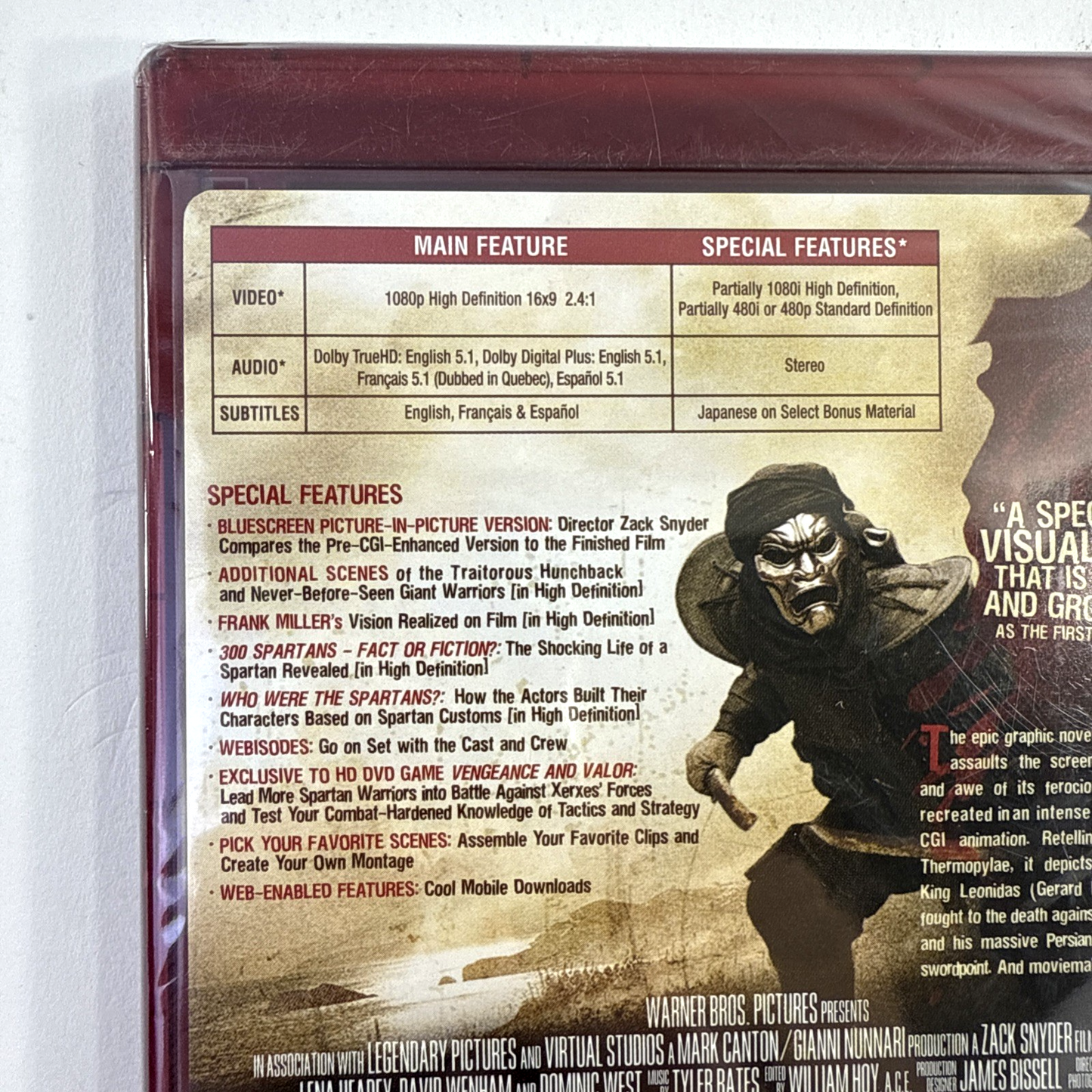 300 (HD DVD, 2007) Not For Resale -New, Factory Sealed Movie