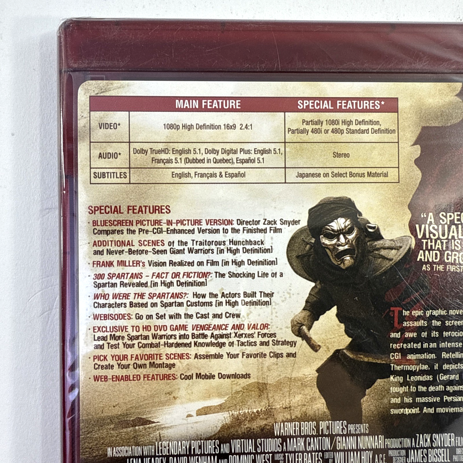 300 (HD DVD, 2007) Not For Resale -New, Factory Sealed Movie