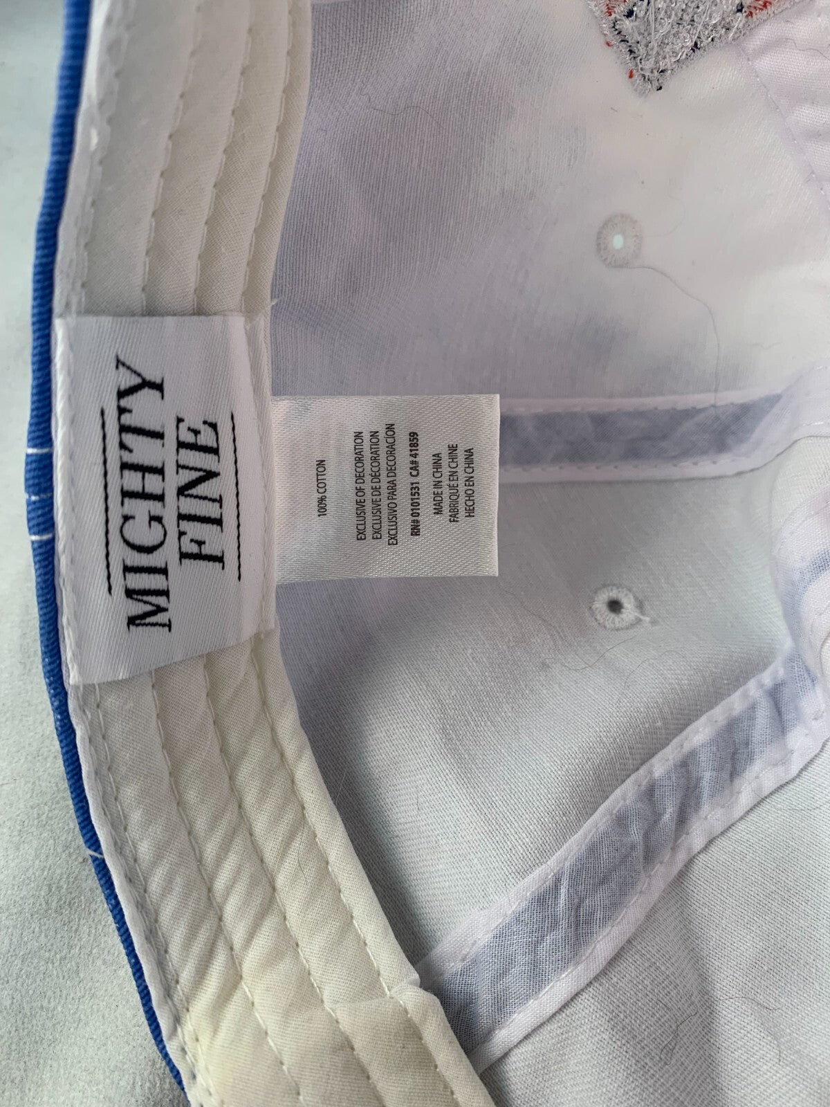 Mighty Fine Adjustable USA Red White and Blue Hat with American Flag Embroidery