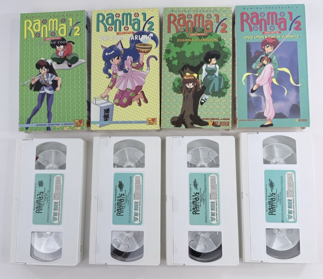 VIZ Video Ranma 1/2 Hard Battle Box Set (VHS, 1999, Dubbed) - No CD - Tested