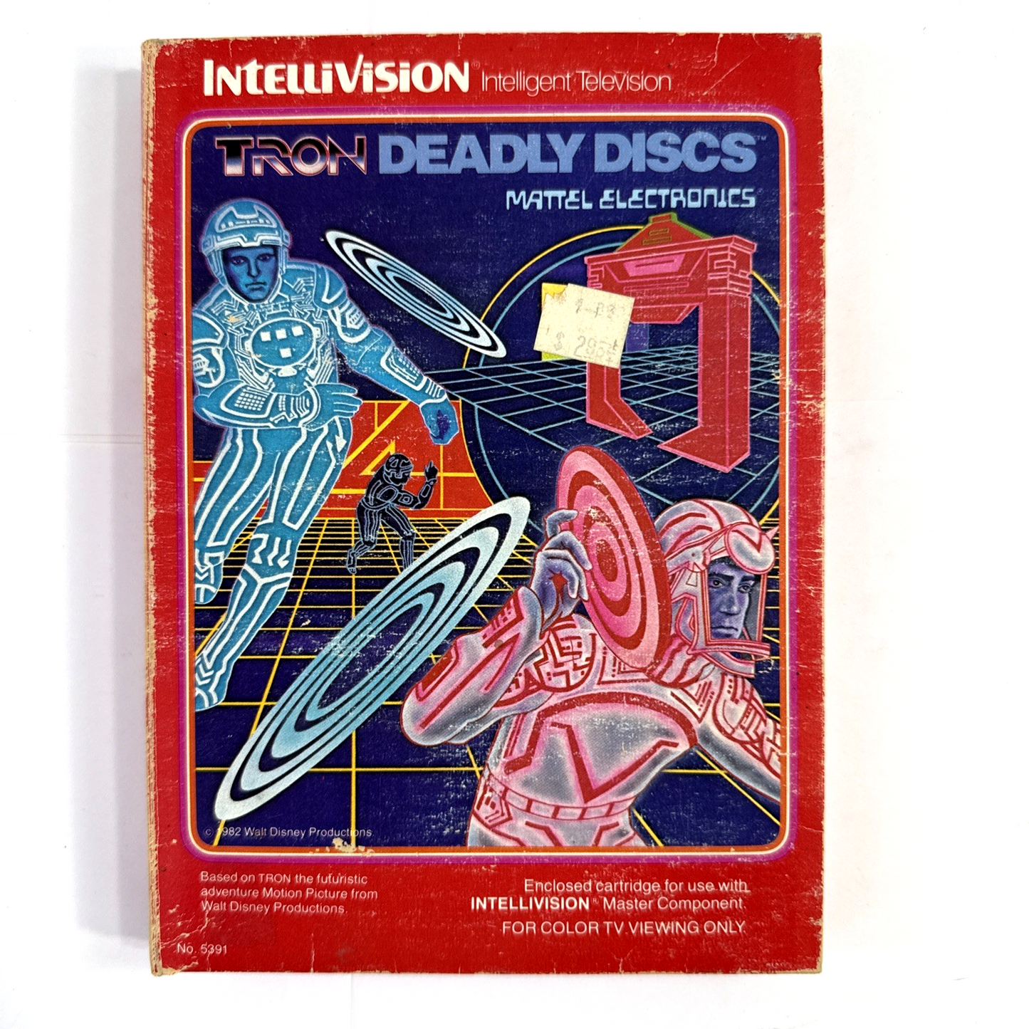 Tron Deadly Discs (Intellivision, 1982) Game Box Manual Overlay - Tested