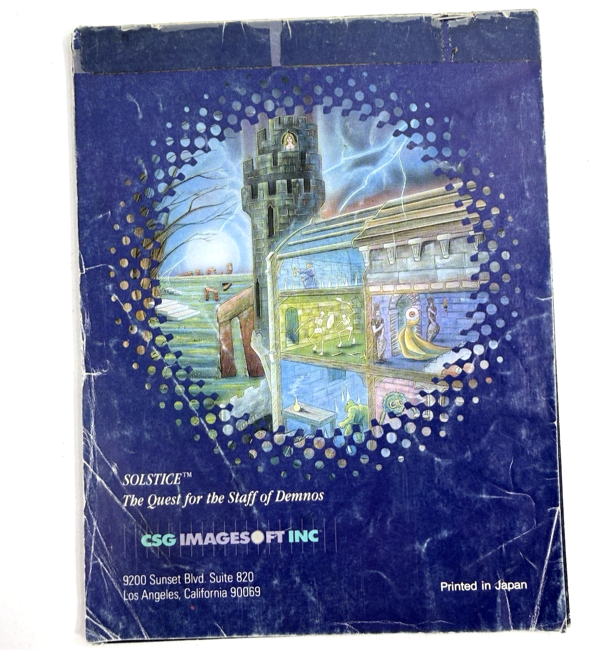Solstice: The Quest for the Staff of Demnos (Nintendo NES, 1990) Game and Manual