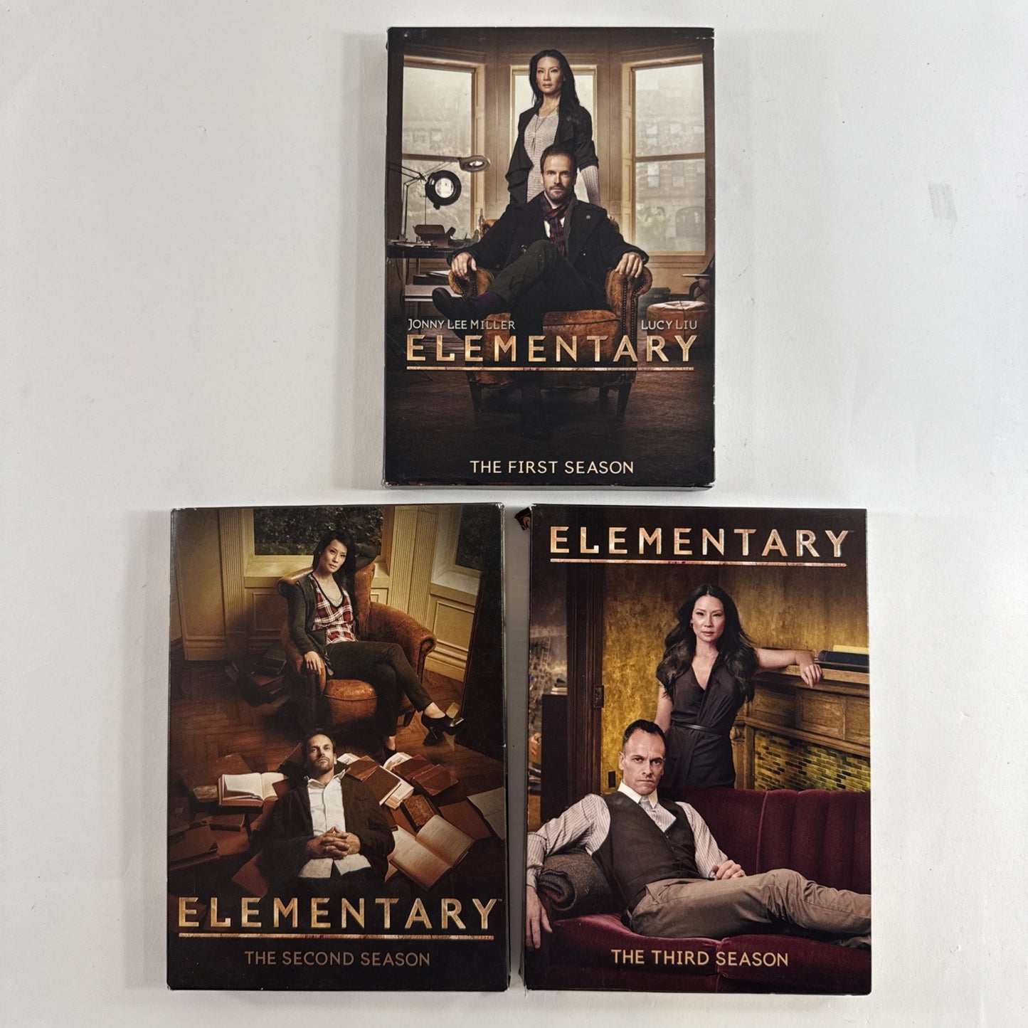 Elementary: Seasons 1-3 (DVD, 2015, 18-Disc Set) Tested and Working