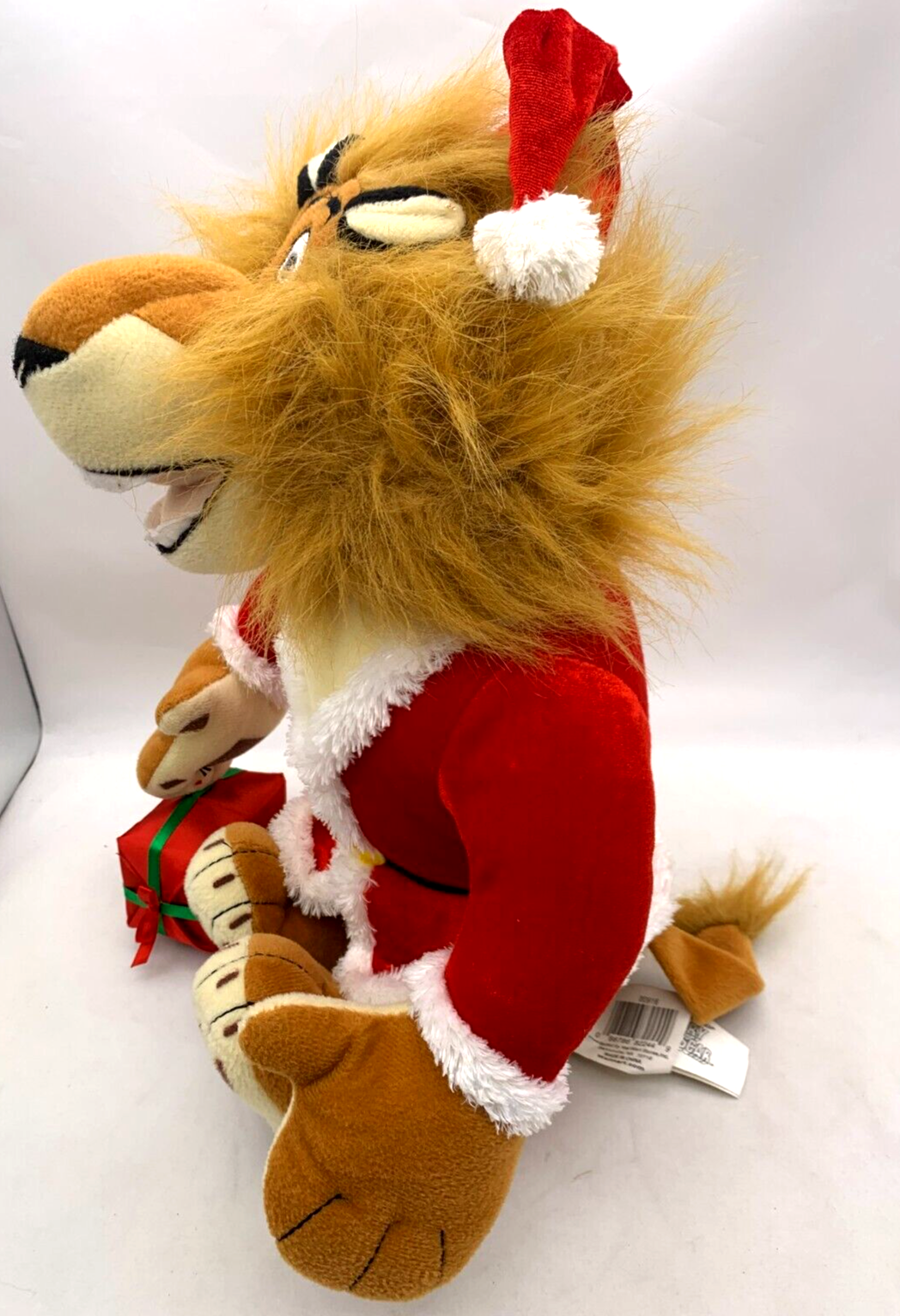 Gemmy 2009 Dreamworks Merry Madagascar 16" Alex the Lion Holiday Plush