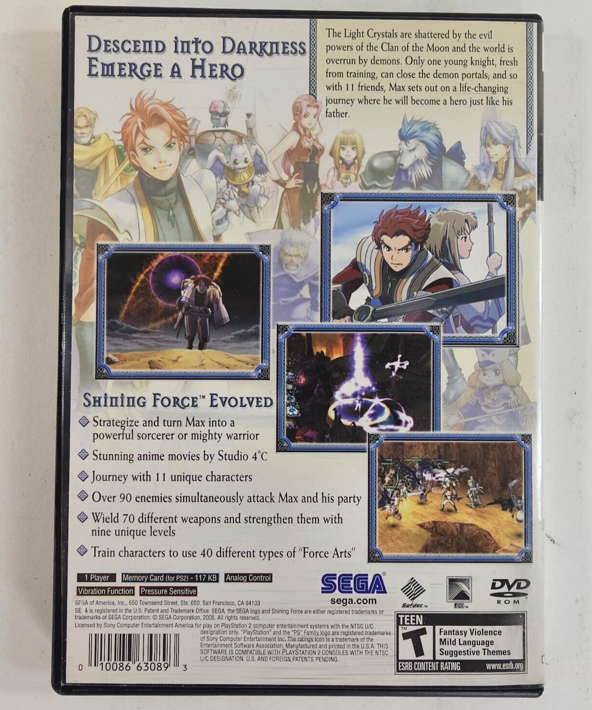 Shining Force Neo (PlayStation 2, 2005) Game, Case, and Manual - Tested