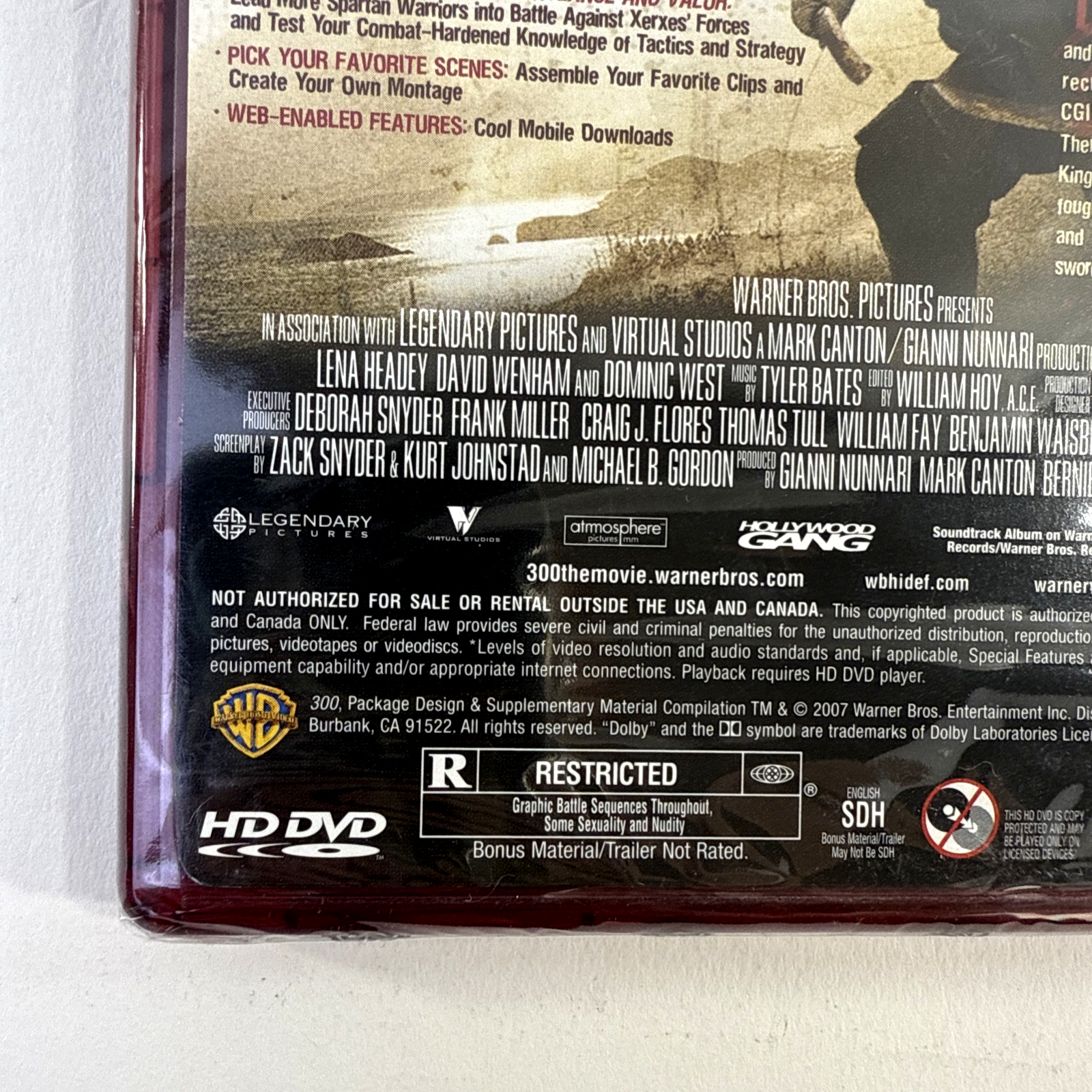 300 (HD DVD, 2007) Not For Resale -New, Factory Sealed Movie