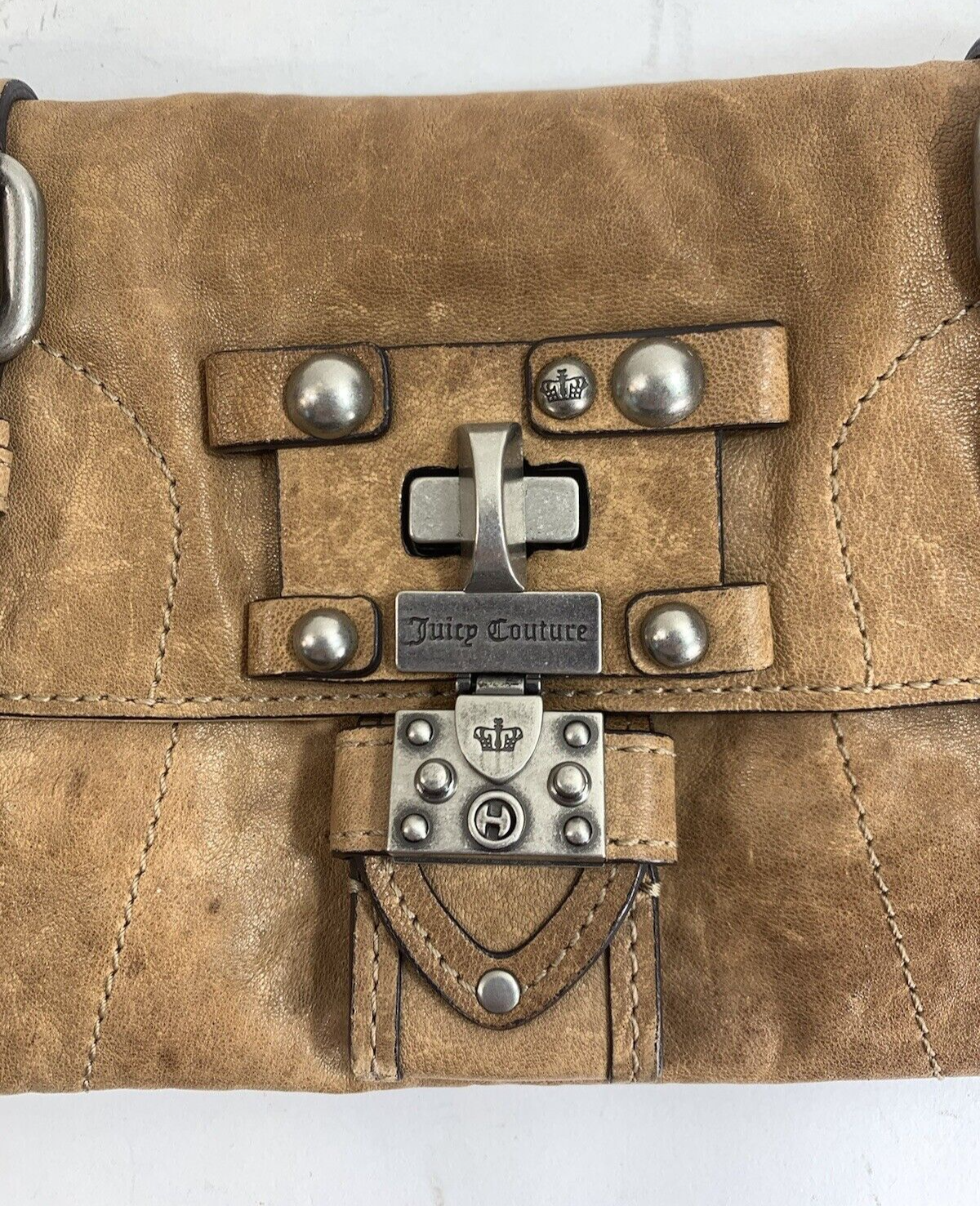 Juicy Couture Genuine Leather Tan Brown Clutch RN52002/CA16396