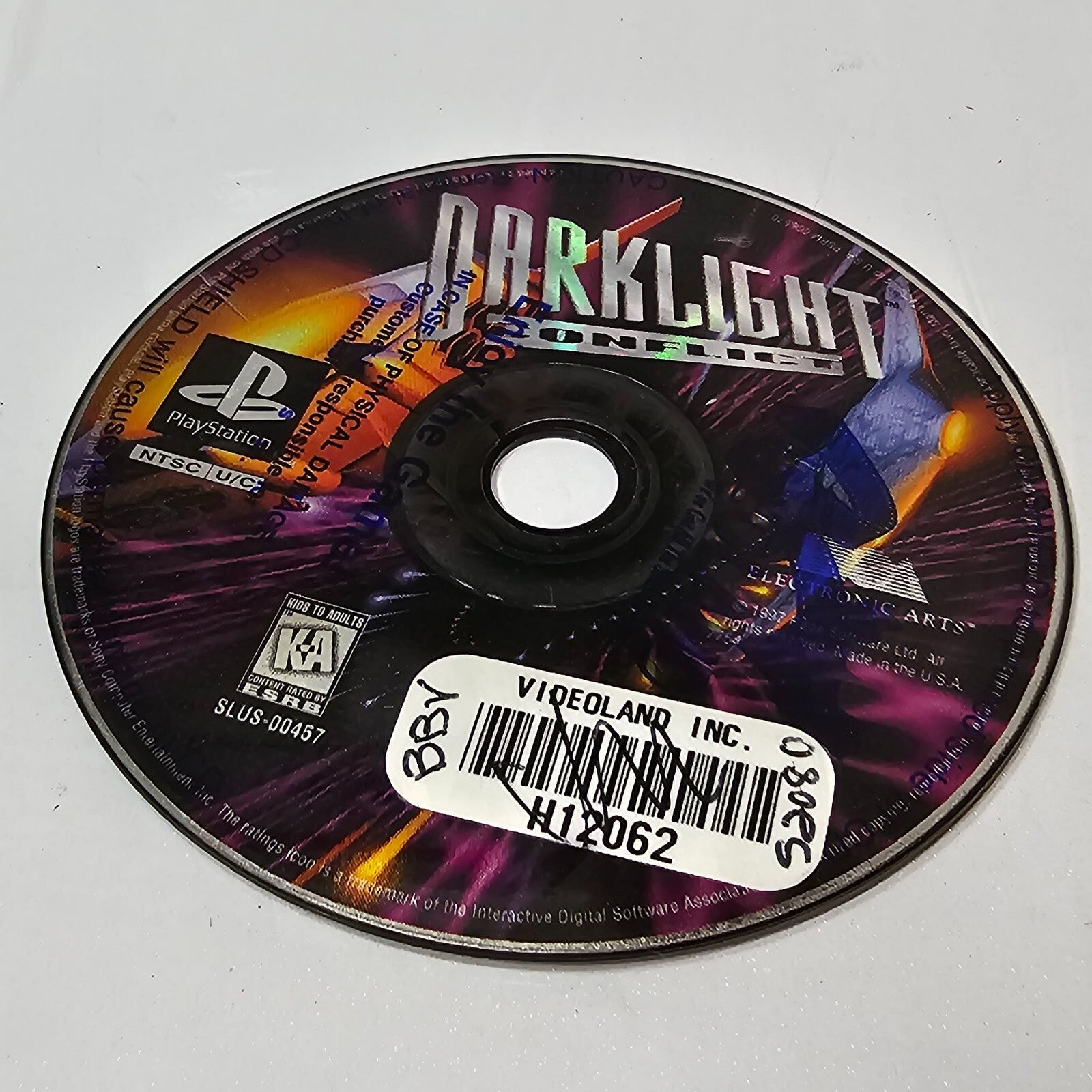 Darklight Conflict (Sony PlayStation 1, 1997) Game Disc
