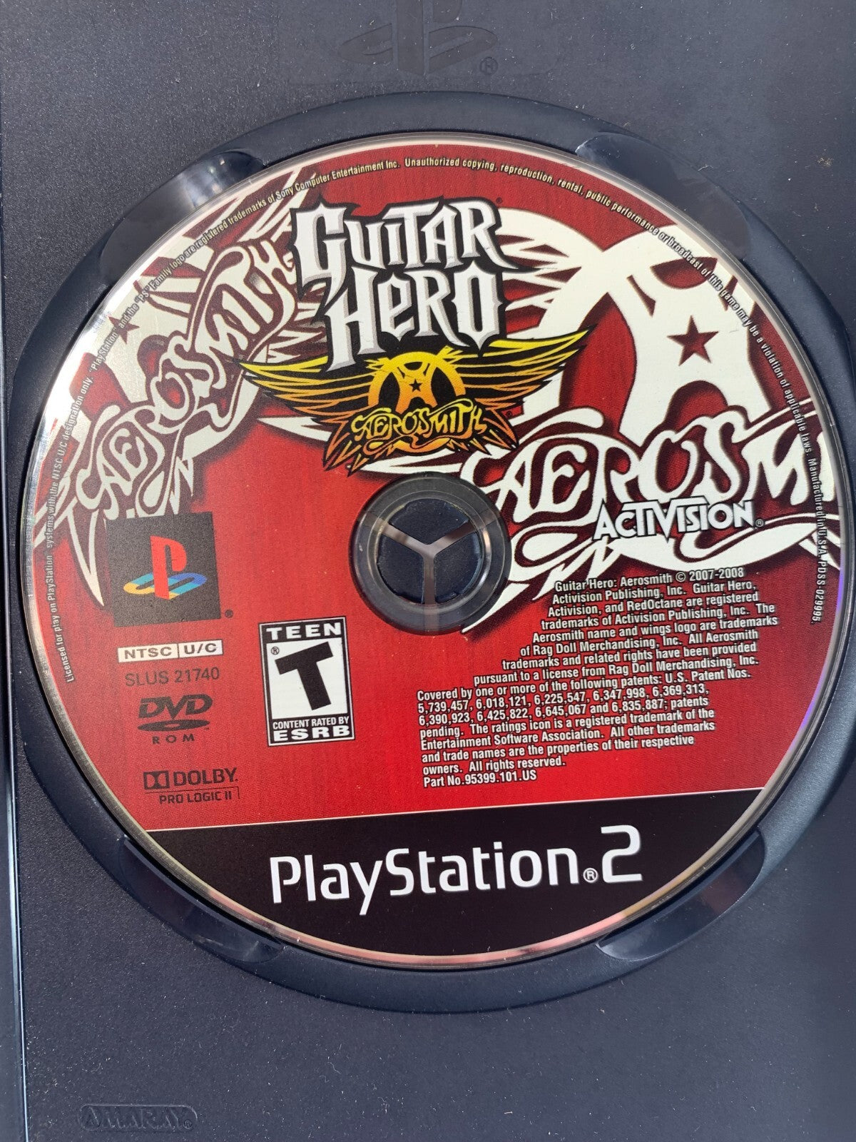 Guitar Hero: Aerosmith (Sony PlayStation 2, 2008) Game Case Manual Tour Book