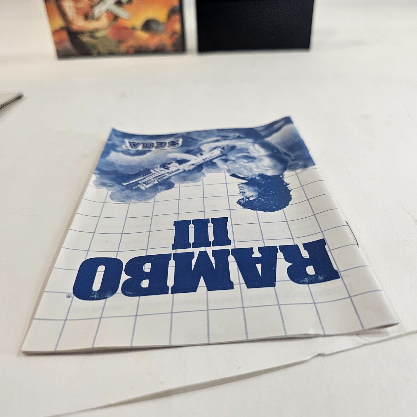 Rambo III (Sega Master System, 1988) Game Case Manual Poster - Tested