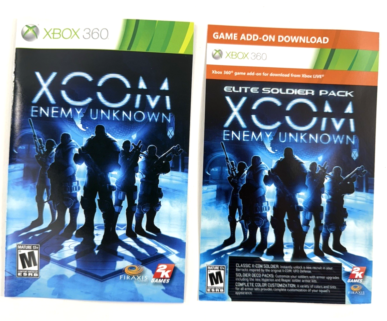 X-Com: Enemy Unknown (Microsoft Xbox 360, 2012) Game Case Manual Insert - Tested
