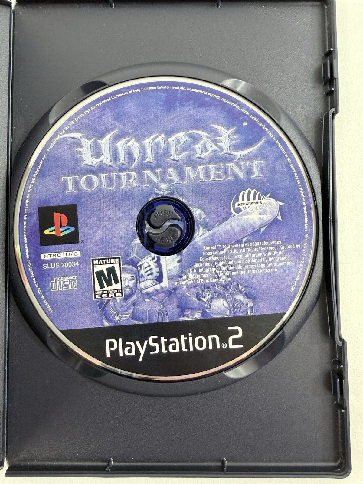 Unreal Tournament (Sony PlayStation 2, 2000) Game, Case, & Manual - Tested
