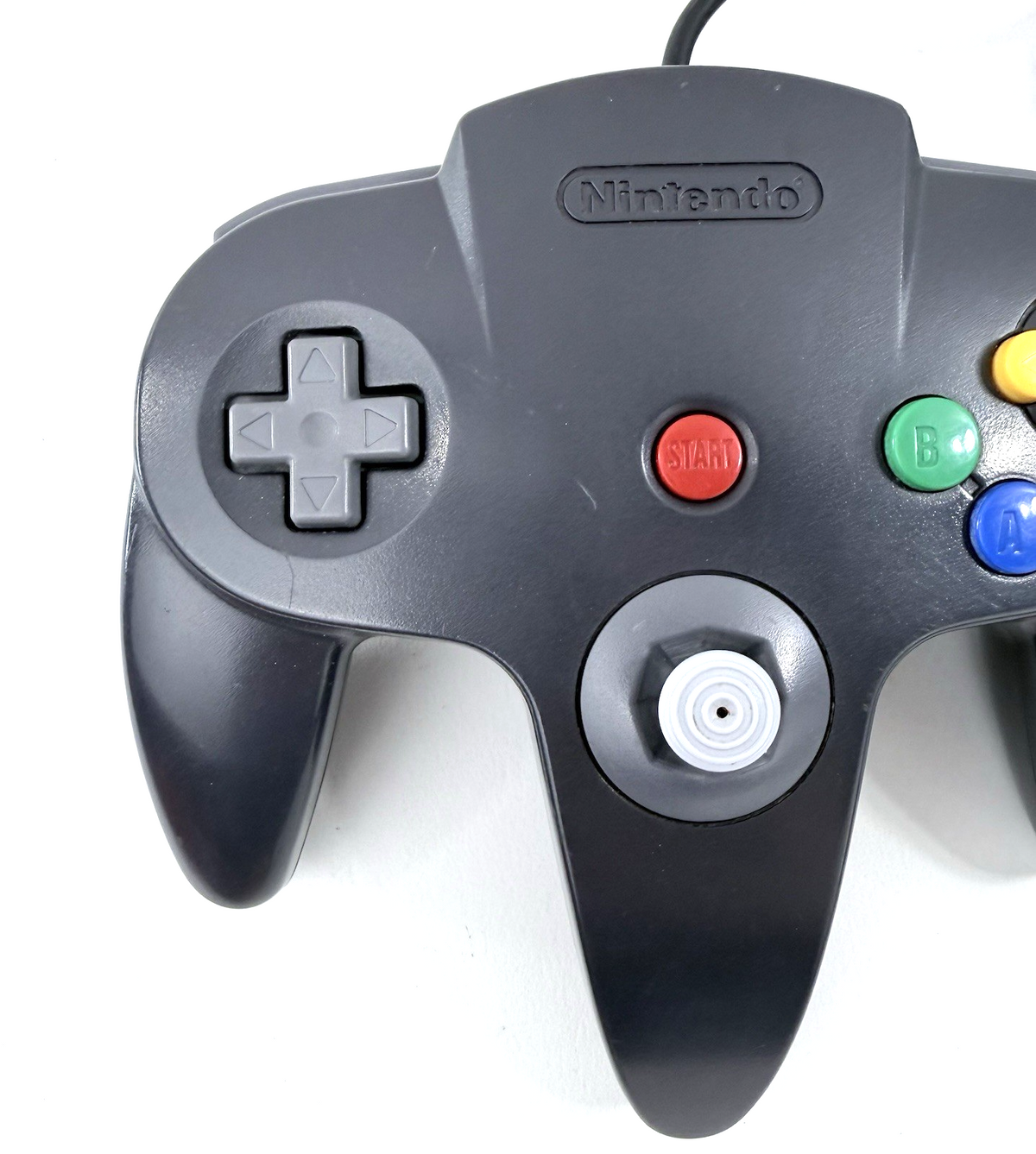 Nintendo 64 Original NUS-005 Solid Black Controller - Tested - Tight Stick