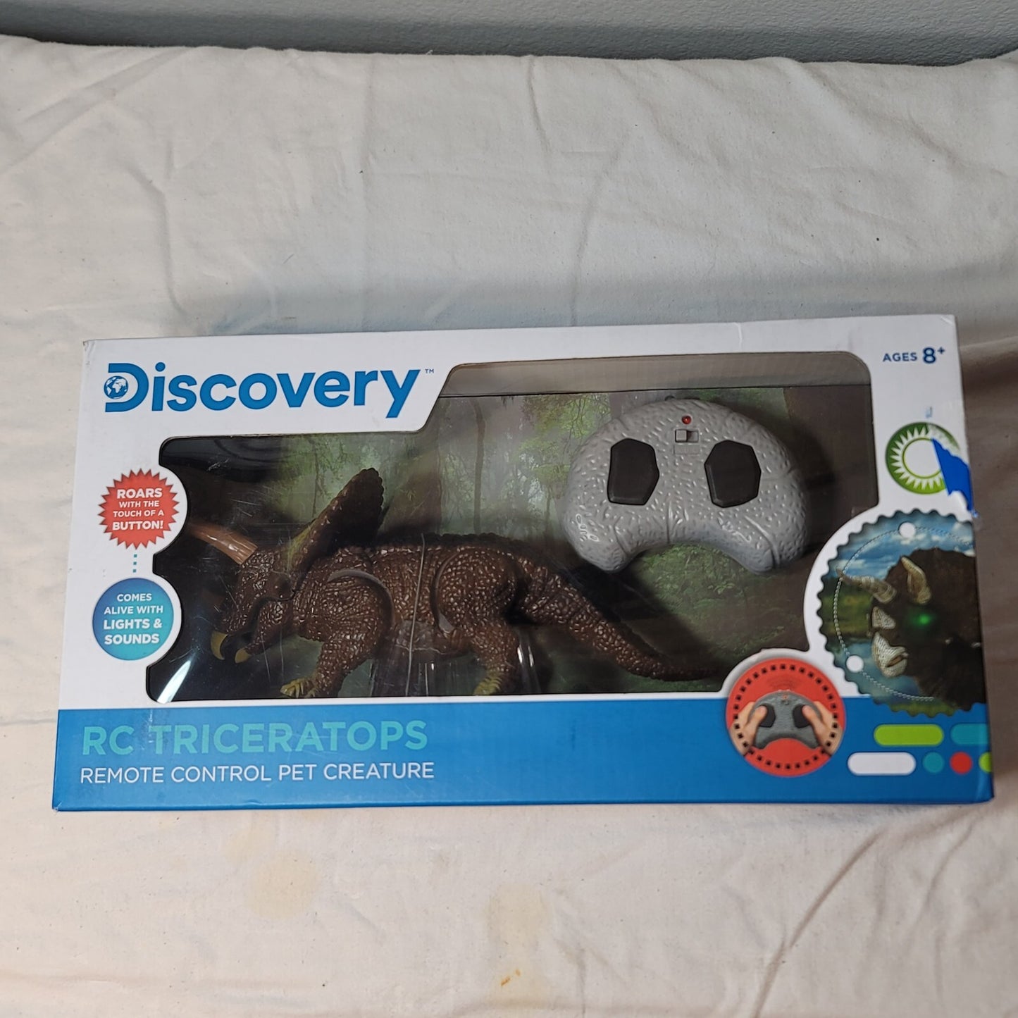Discovery - RC Triceratops Remote Control Pet - Lights/Sounds/Roars READ DESC.