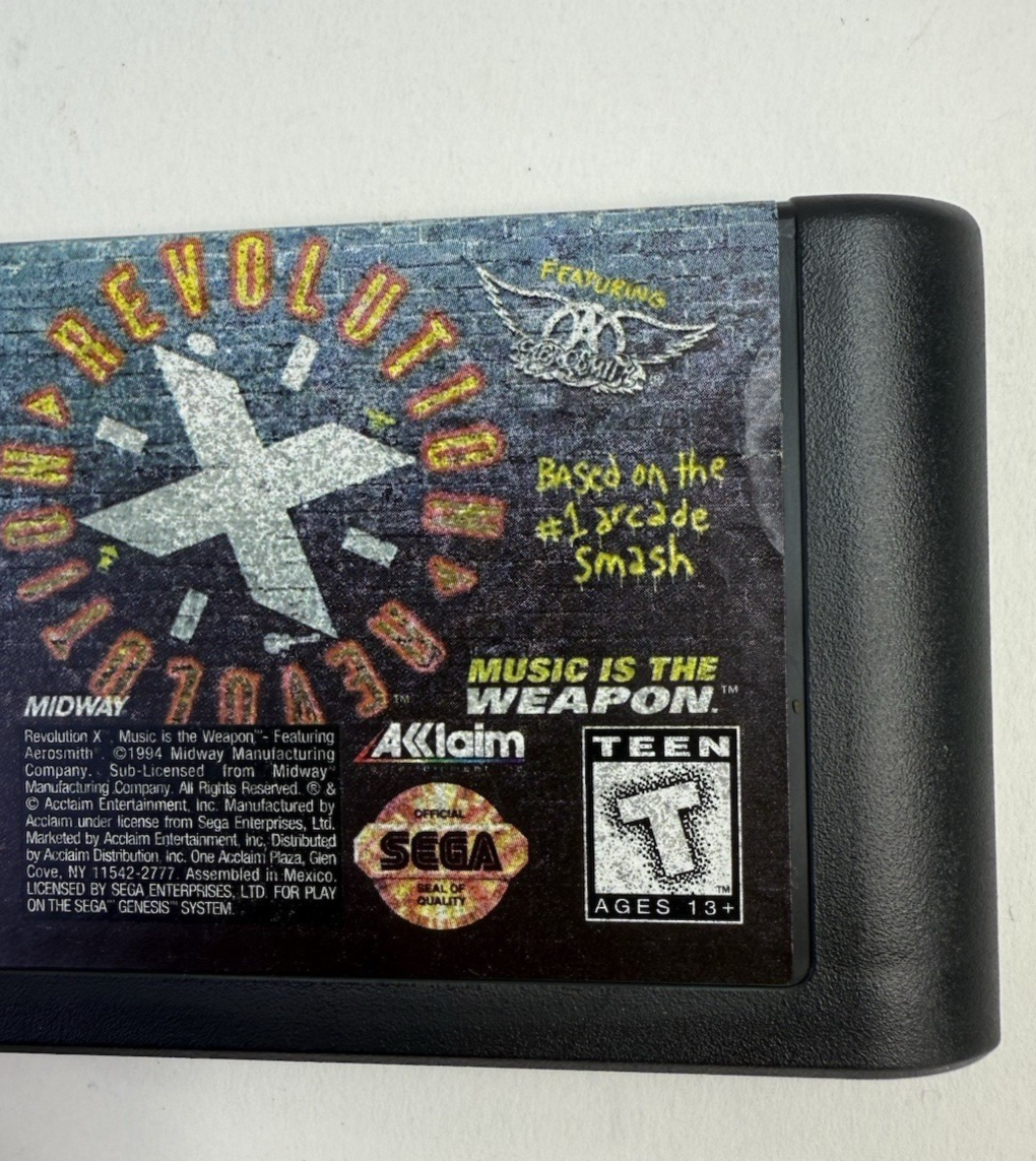 Revolution X f. Aerosmith (Genesis, 1995) Game Case Manual Poster Registration