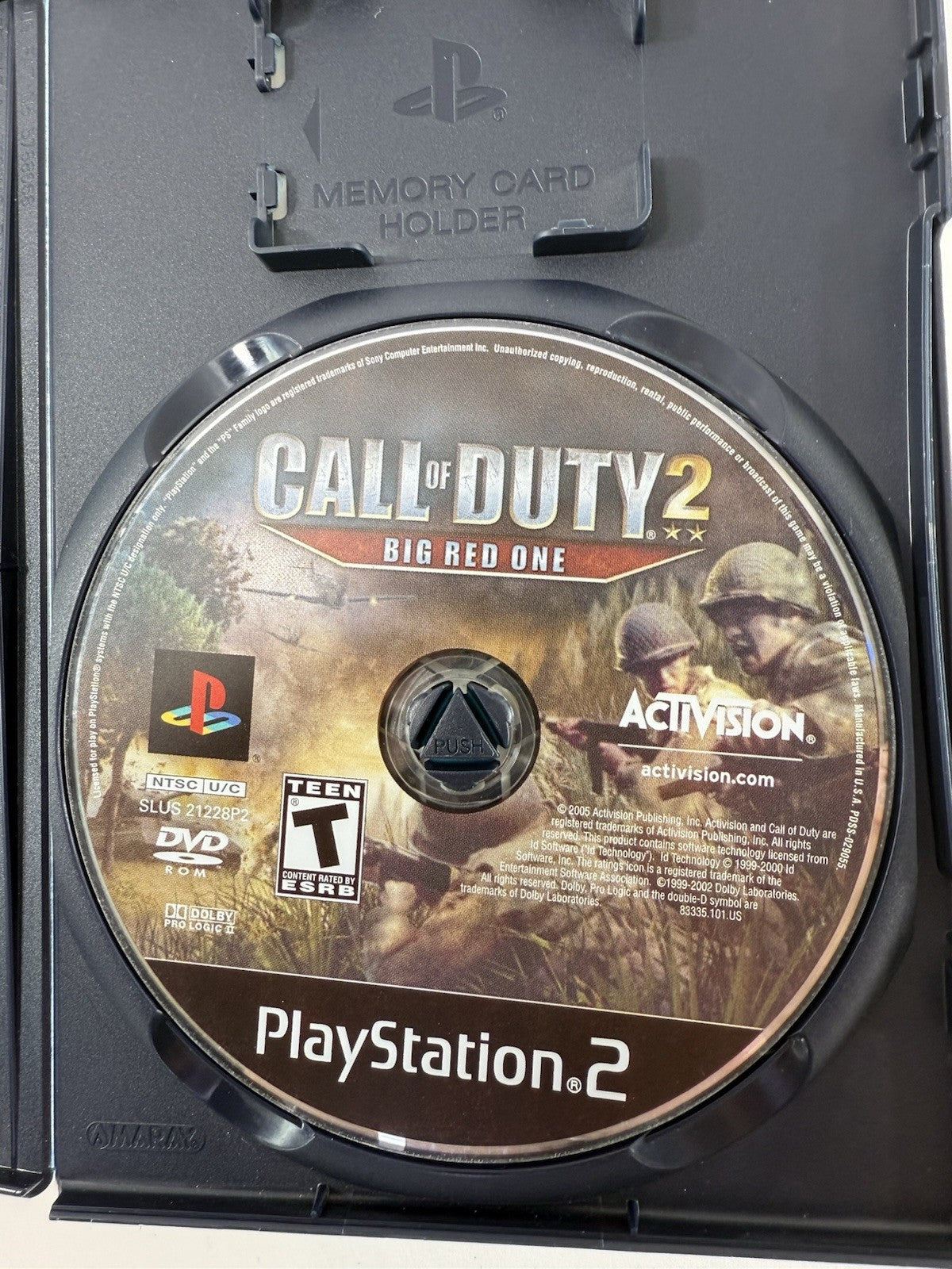 Call of Duty 2: Big Red One (Sony PlayStation 2, 2005) Game Case Manual - Tested