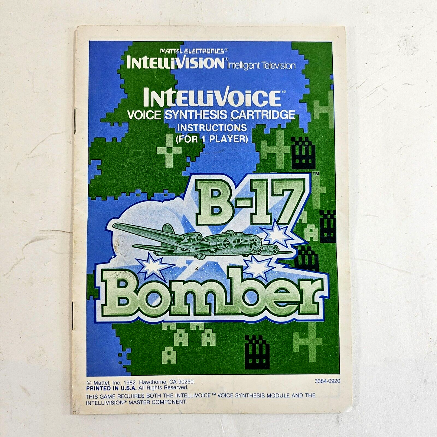 Space Spartans (Intellivision bundle) B-17 Bomber Game Cartridges and Manuals