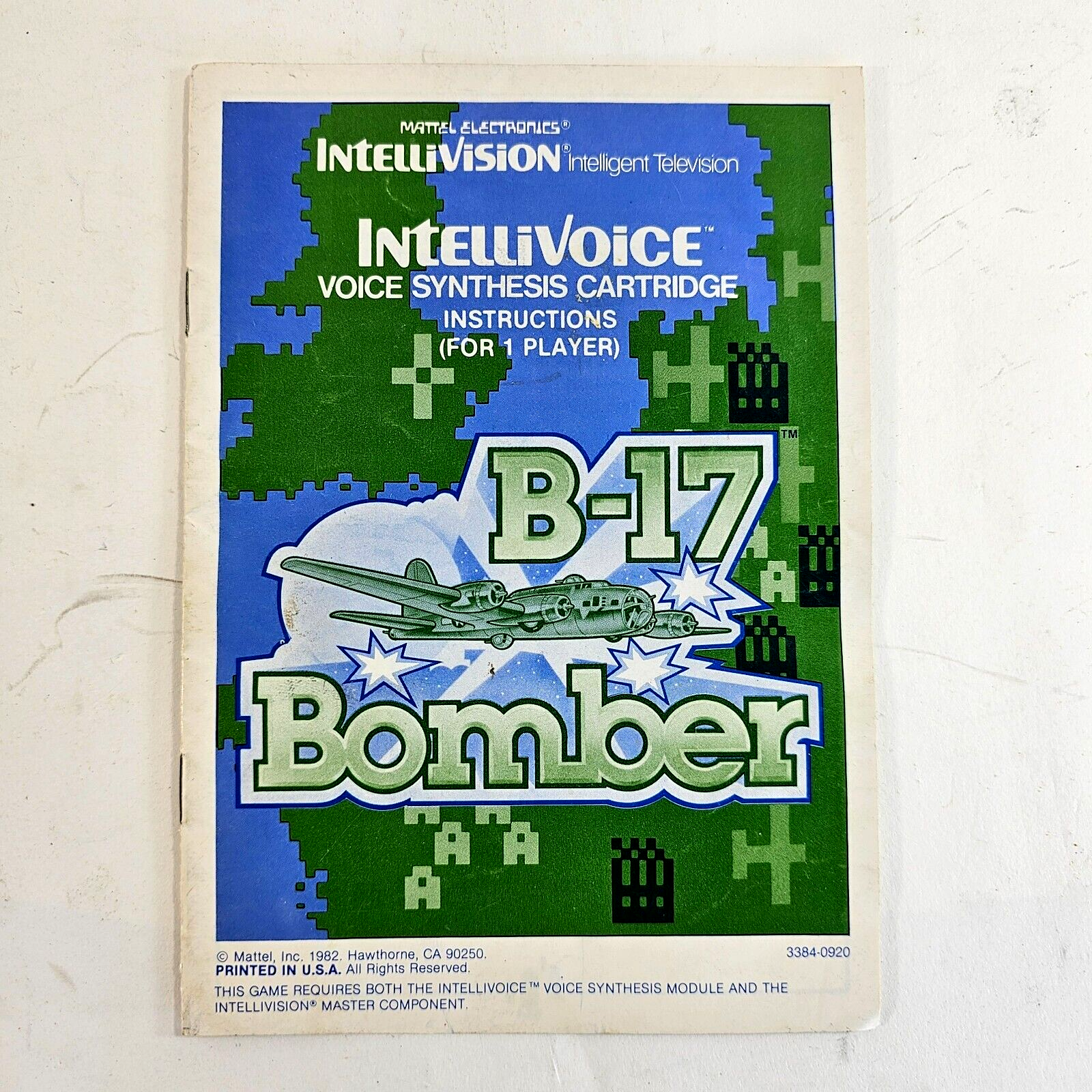 Space Spartans (Intellivision bundle) B-17 Bomber Game Cartridges and Manuals