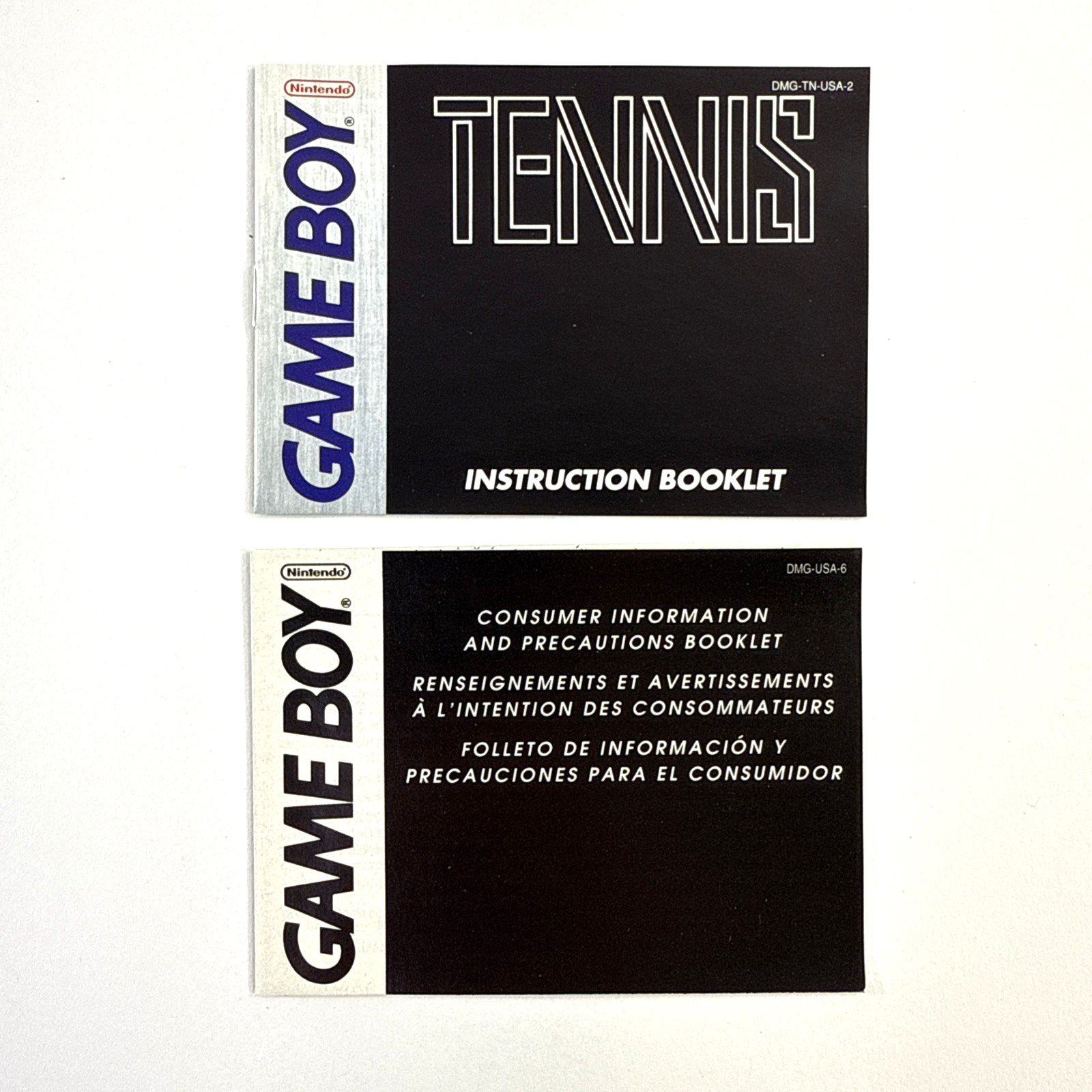 Tennis (Nintendo Gameboy, 1989) Game Box Manual Inserts - Tested and Working