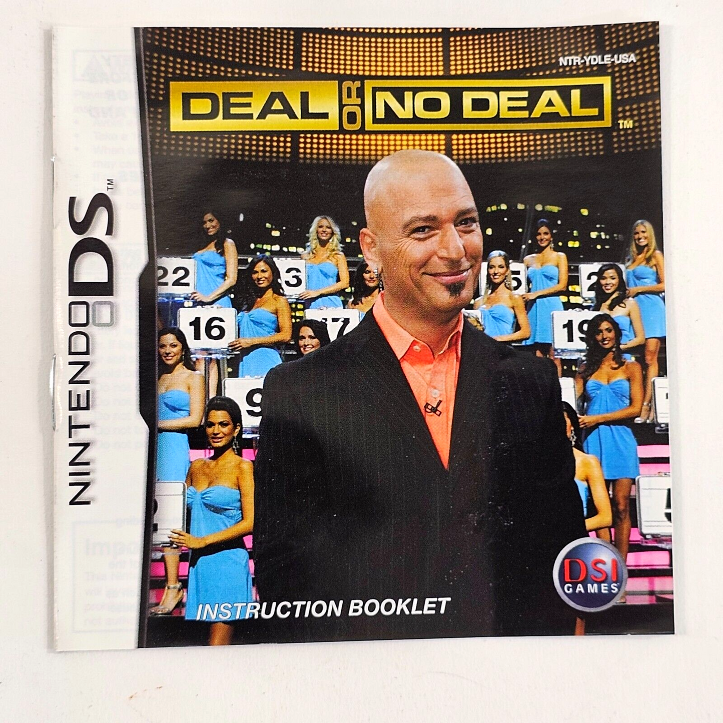 Deal or No Deal (Nintendo DS, 2007) Game Case Manual Insert - Tested