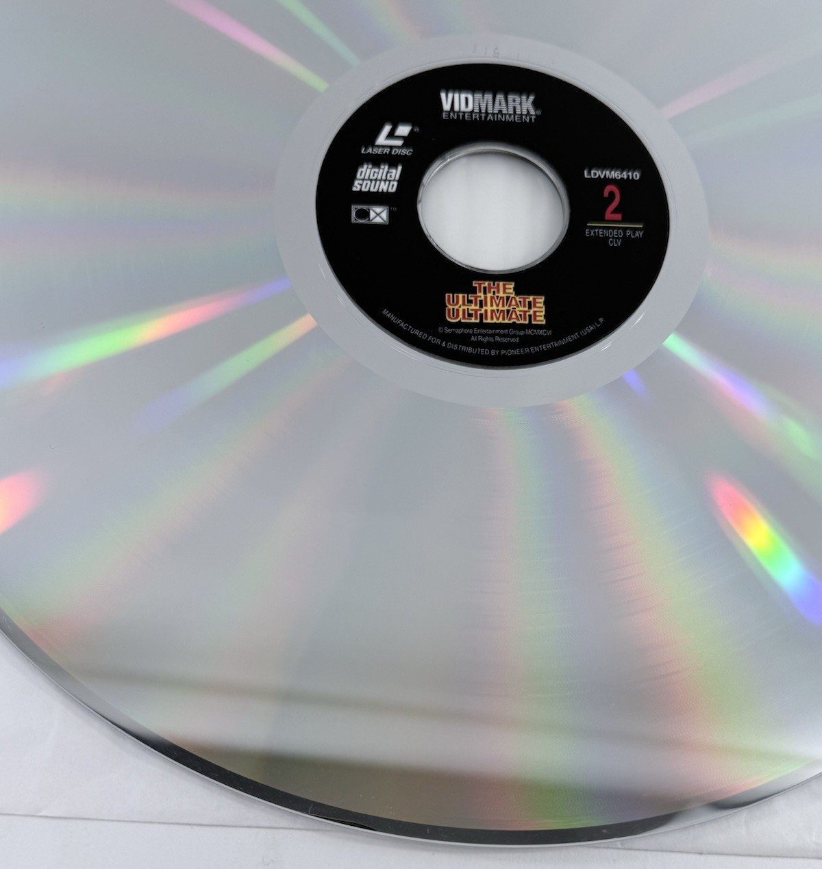 UFC's The Ultimate Ultimate (Laserdisc, 1996) Extended Play - Tested and Working