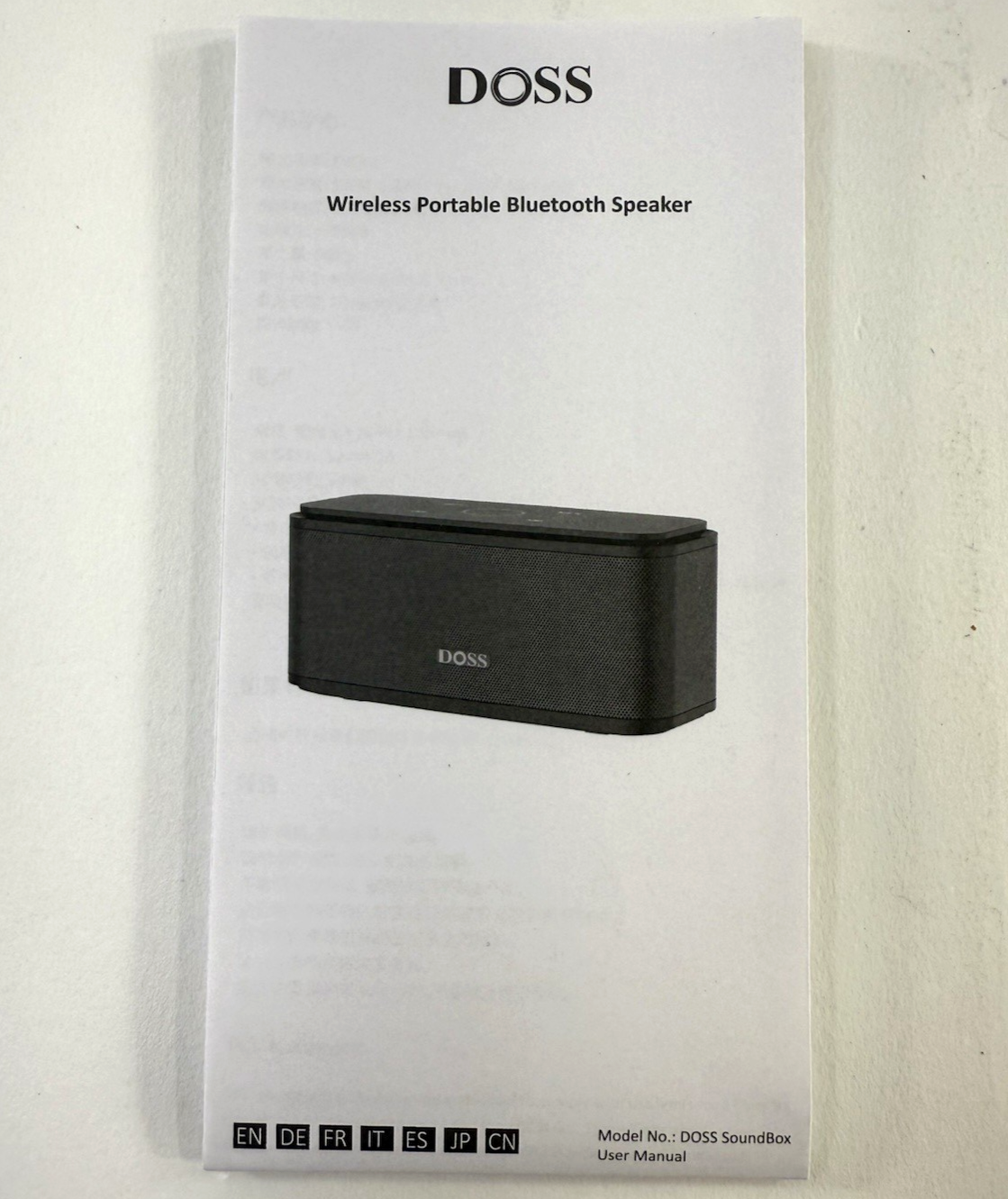 DOSS SoundBox Wireless Portable Bluetooth V5.0 Black Speaker - New, Open Box