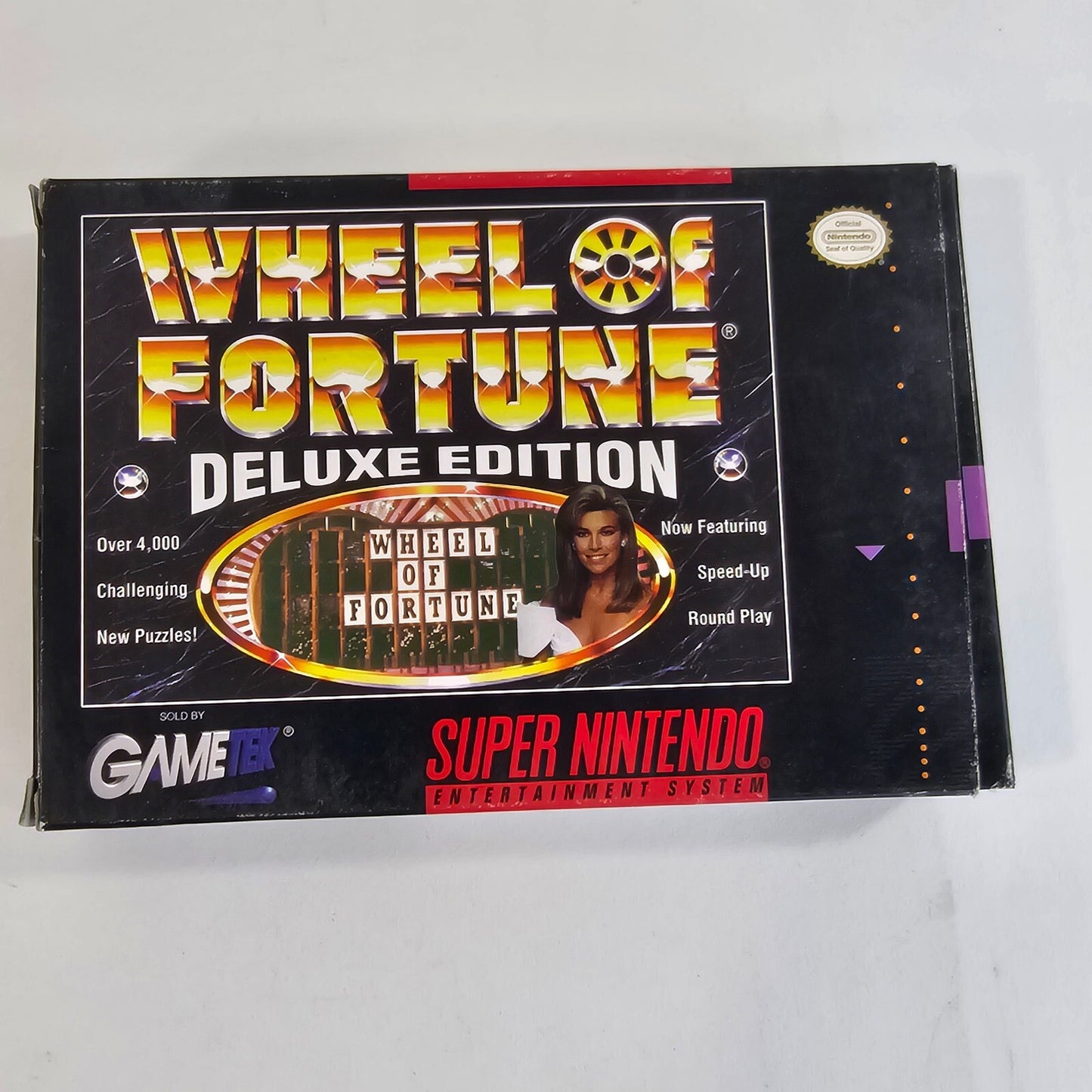 Wheel of Fortune Deluxe Edition (Super Nintendo, 1993) Game Box Manual Insert