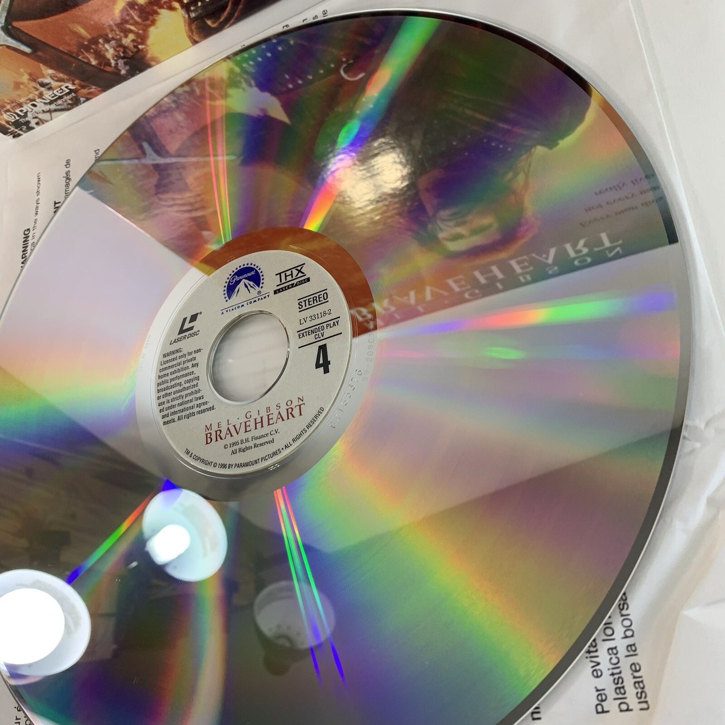 Braveheart (Widescreen Laserdisc CLV, 1995) Tested and Working