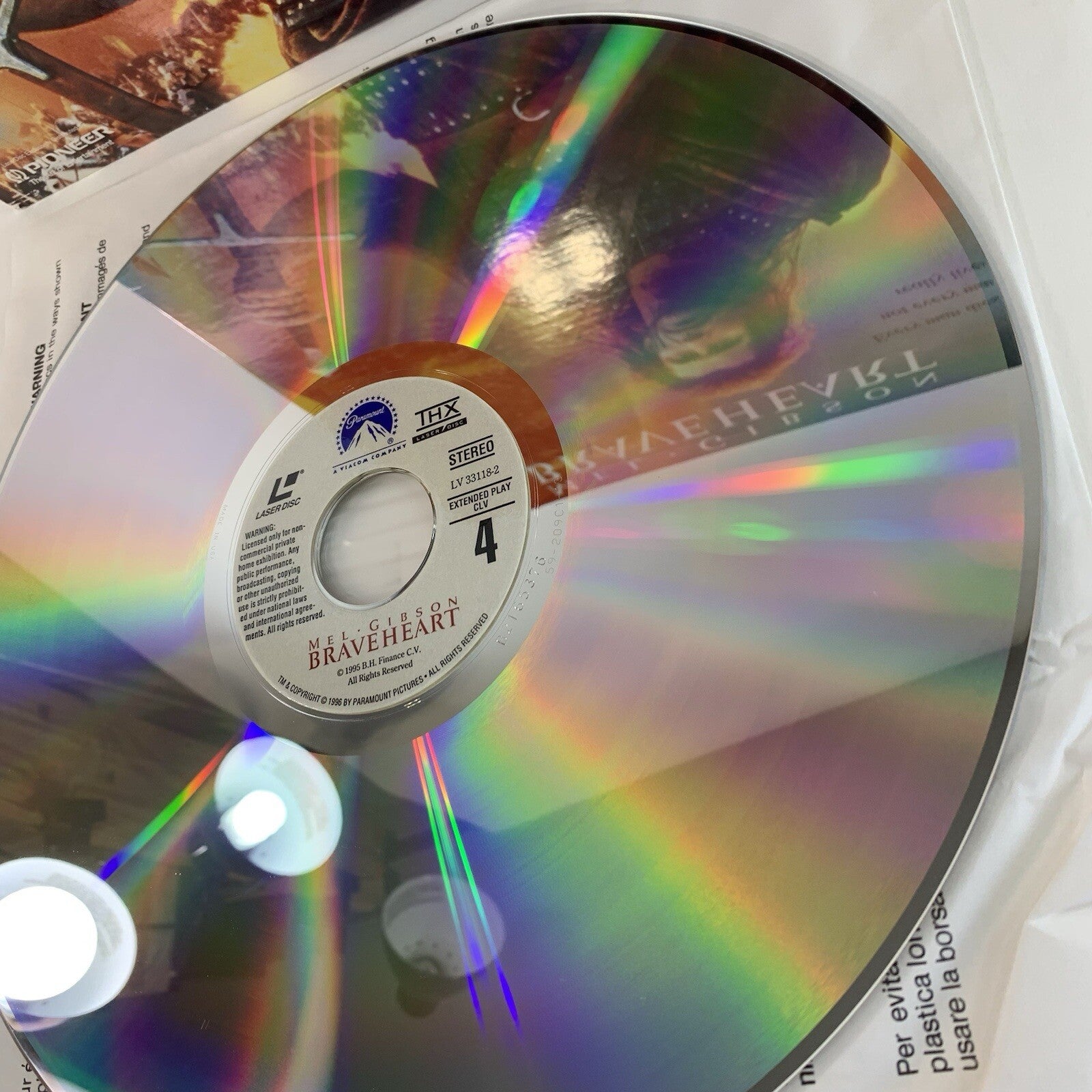 Braveheart (Widescreen Laserdisc CLV, 1995) Tested and Working