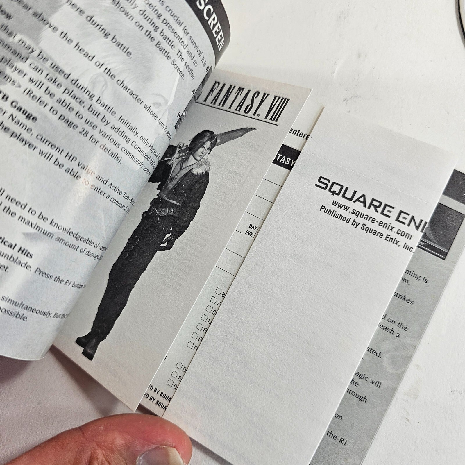 Final Fantasy VIII (PlayStation 1, 1999) Discs Case Manual Registration - Tested