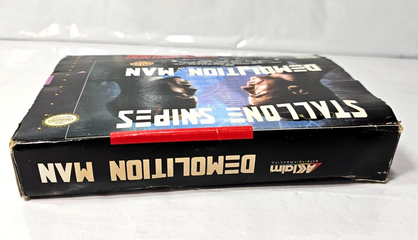 Demolition Man (Nintendo SNES, 1995) Game Box Manual Inserts Poster Registration