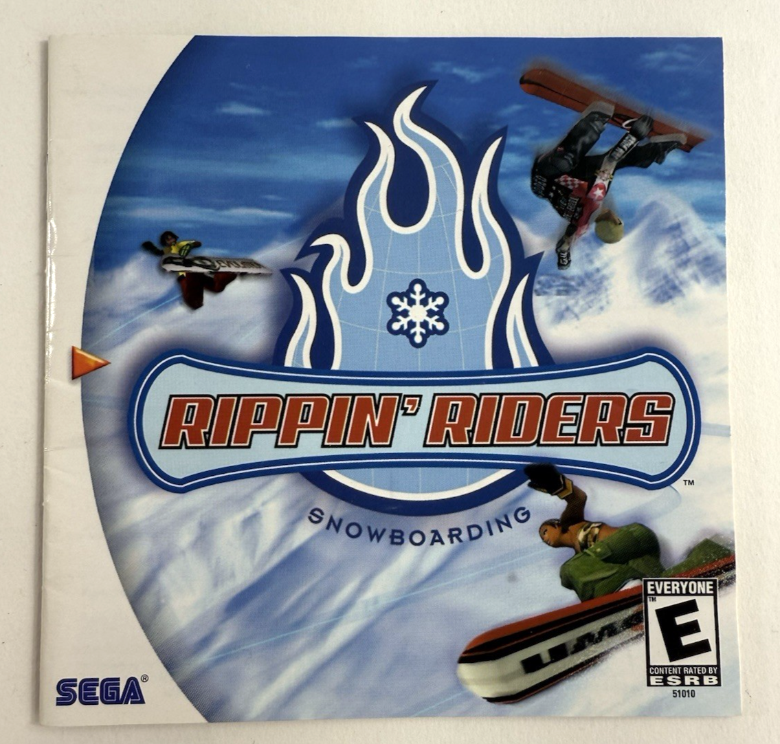 Rippin' Riders Snowboarding (Sega Dreamcast, 1999) Game, Case, Manual - Tested