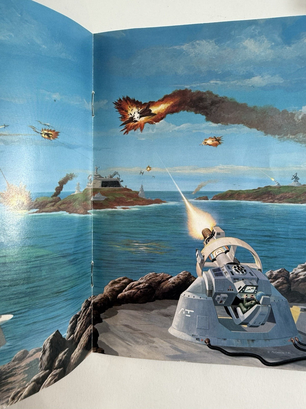 Atlantis (Intellivision, 1982) Game Box Manual Overlay - Tested and Working