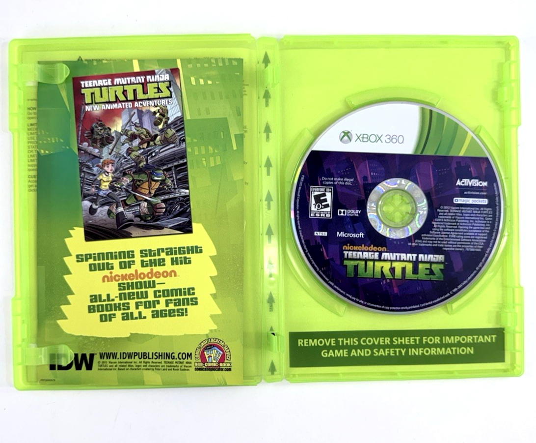 Nickelodeon Teenage Mutant Ninja Turtles (Microsoft Xbox 360, 2013) Tested