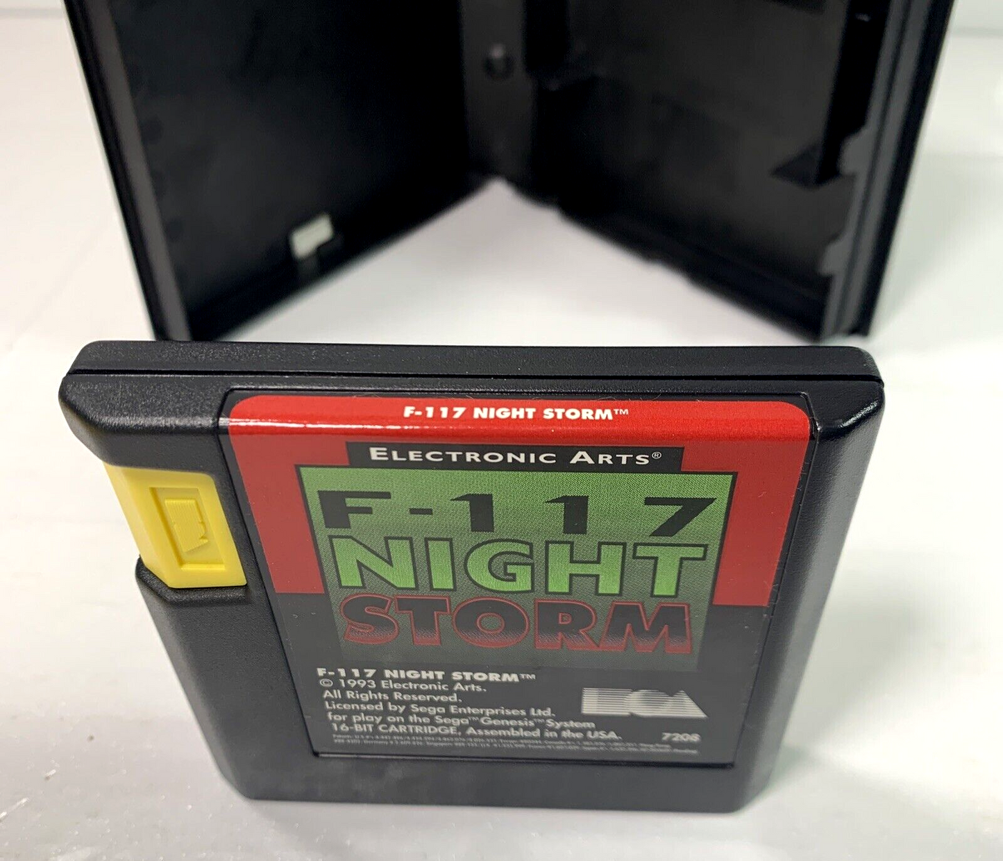 F-117 Night Storm (Sega Genesis, 1992) Game and Case - Tested and Working