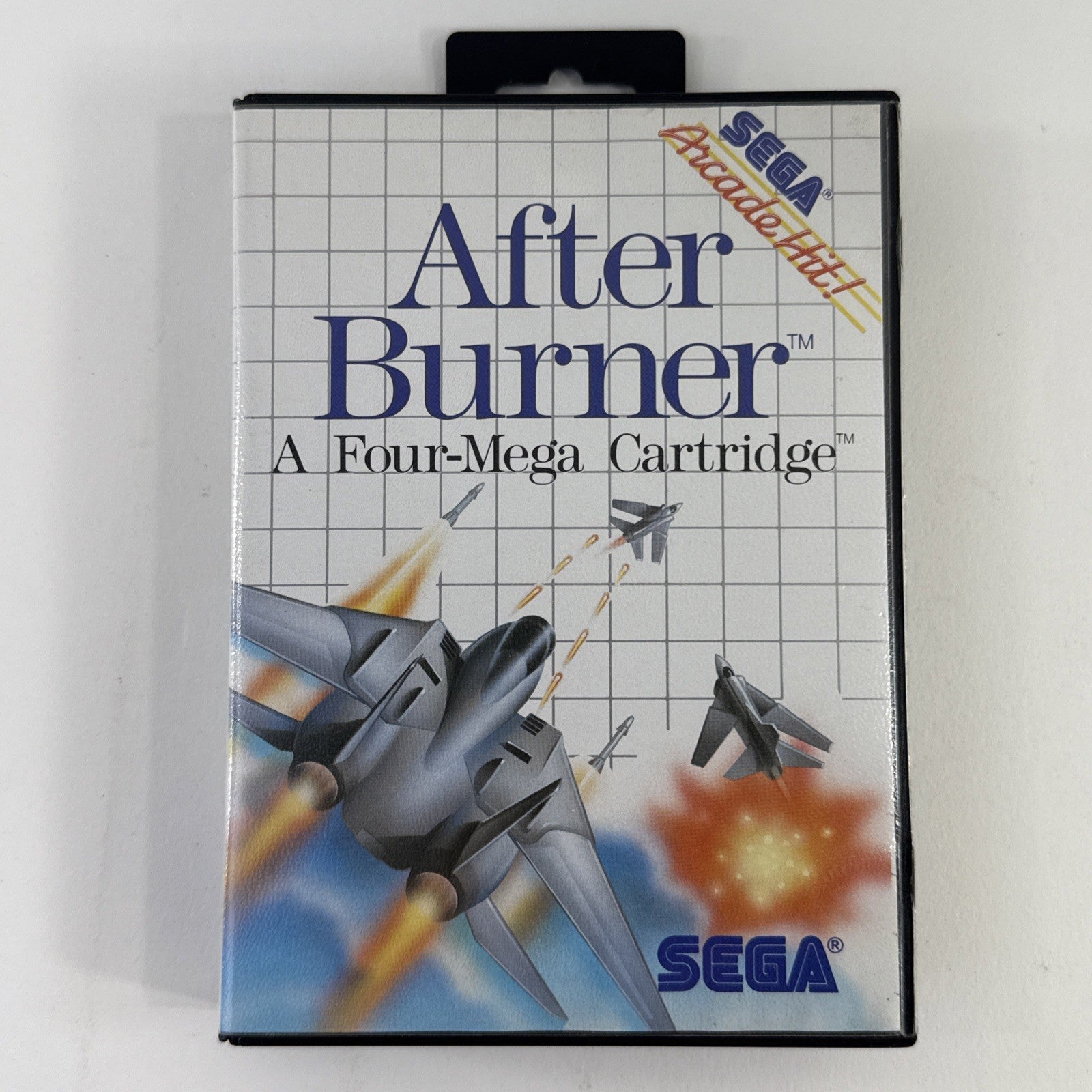 After Burner (Sega Master System, 1988) Game Case Manual Poster - Tested