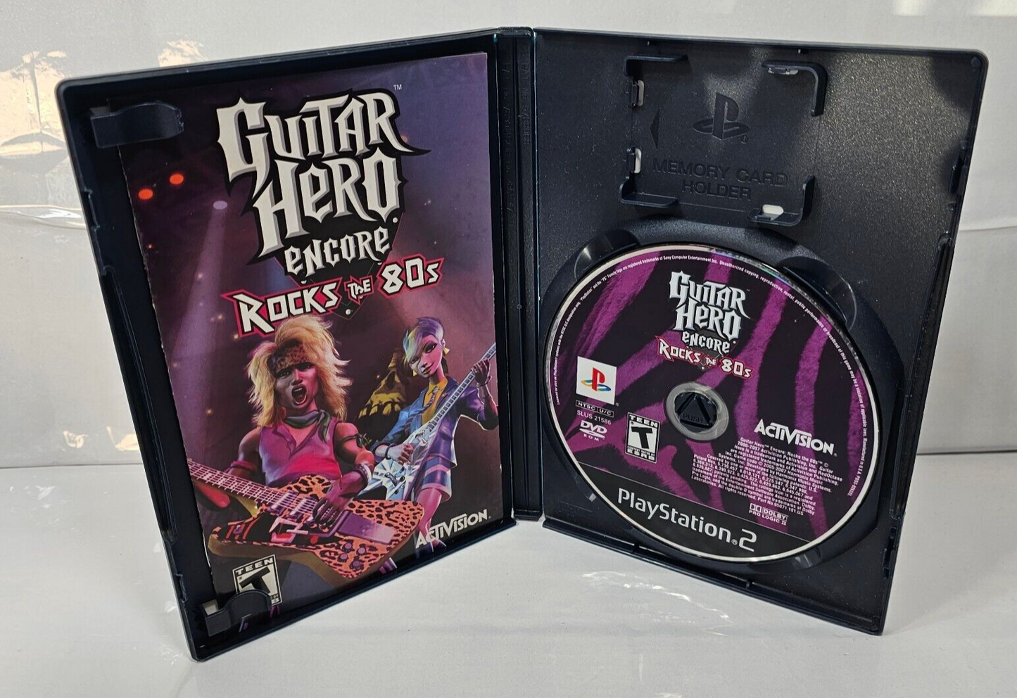 Guitar Hero Encore Rocks the 80's (Sony PlayStation 2, 2007) Case Game Manual