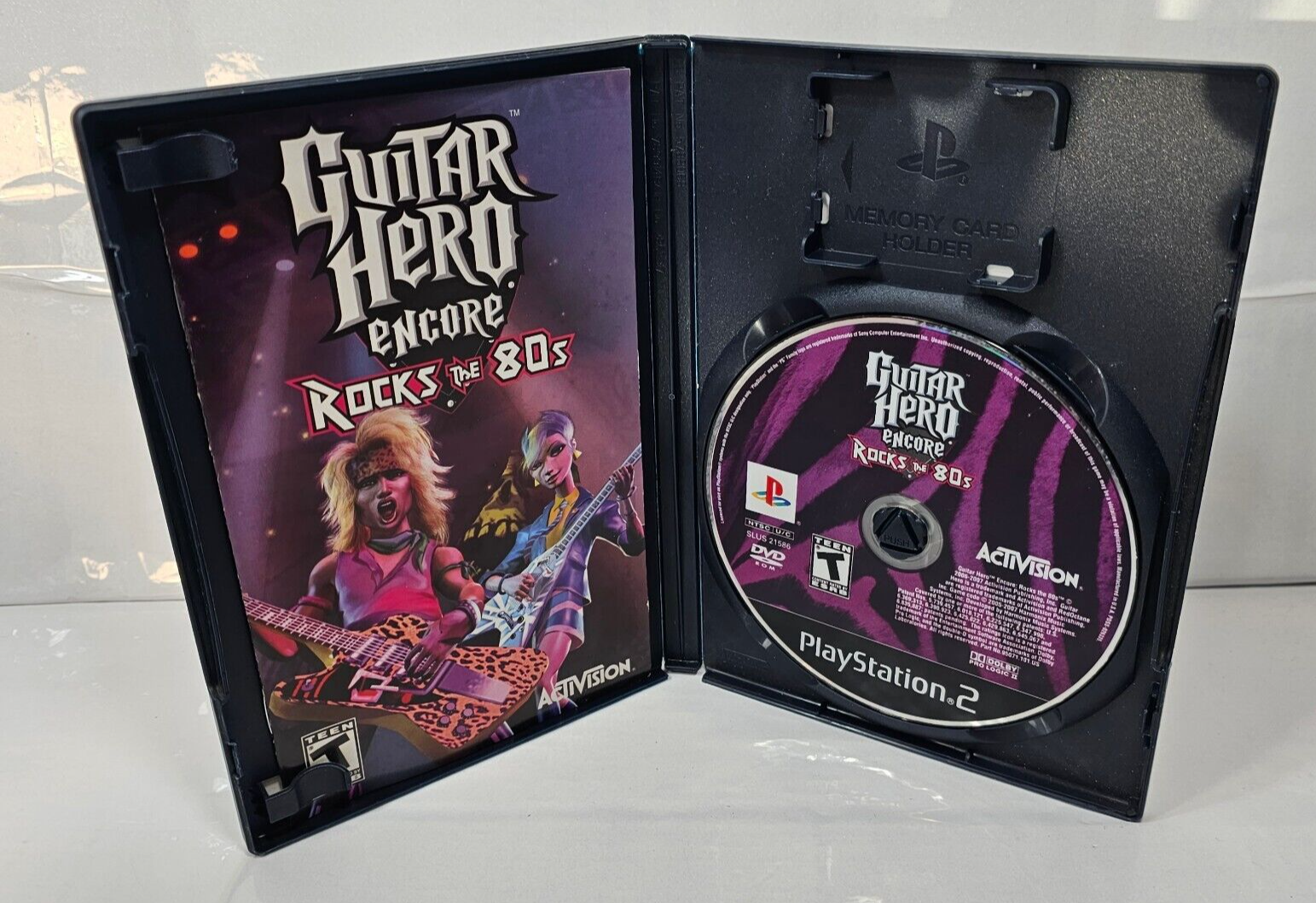 Guitar Hero Encore Rocks the 80's (Sony PlayStation 2, 2007) Case Game Manual