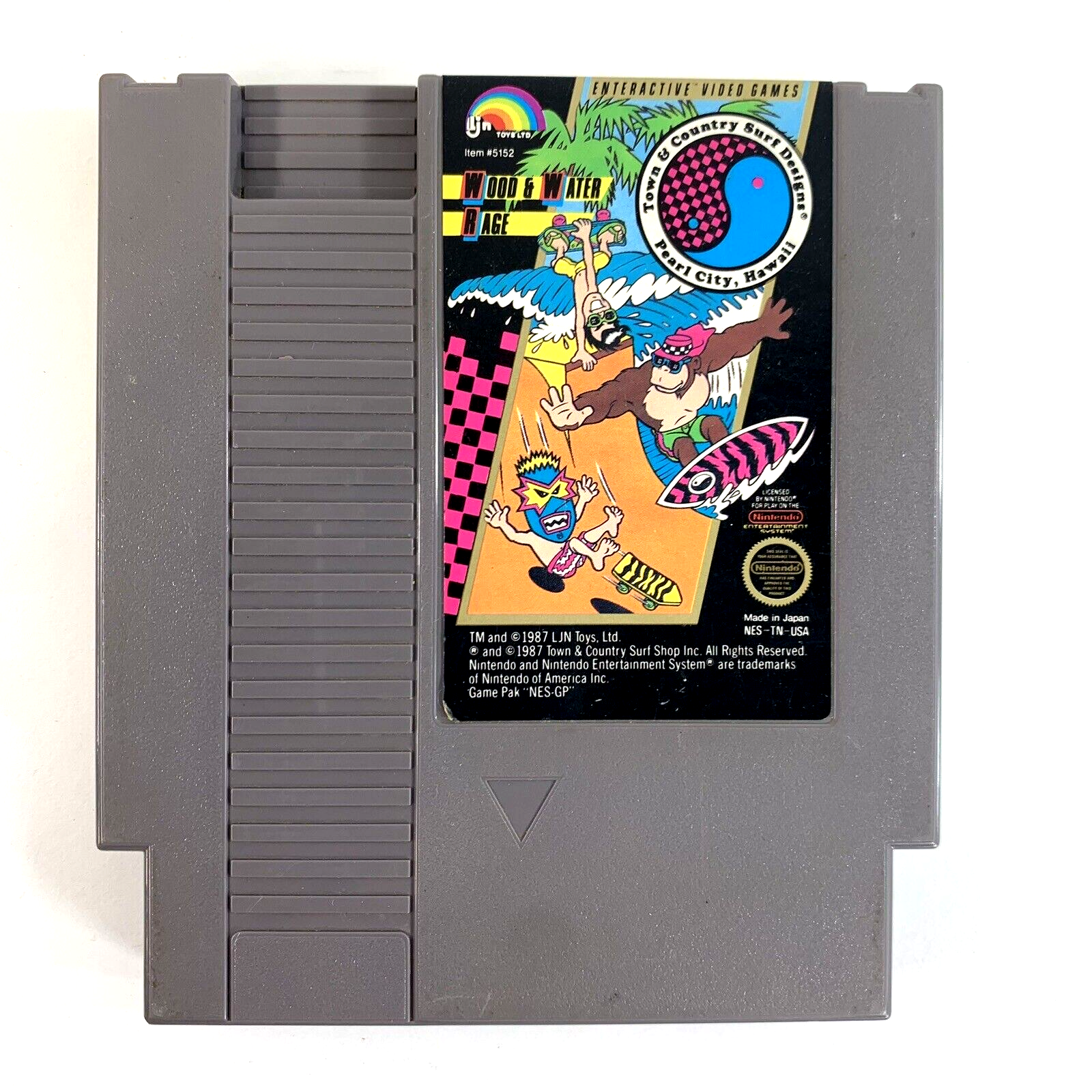 T&C Surf Designs: Wood & Water Rage (Nintendo NES, 1988) Game Cartridge - Tested