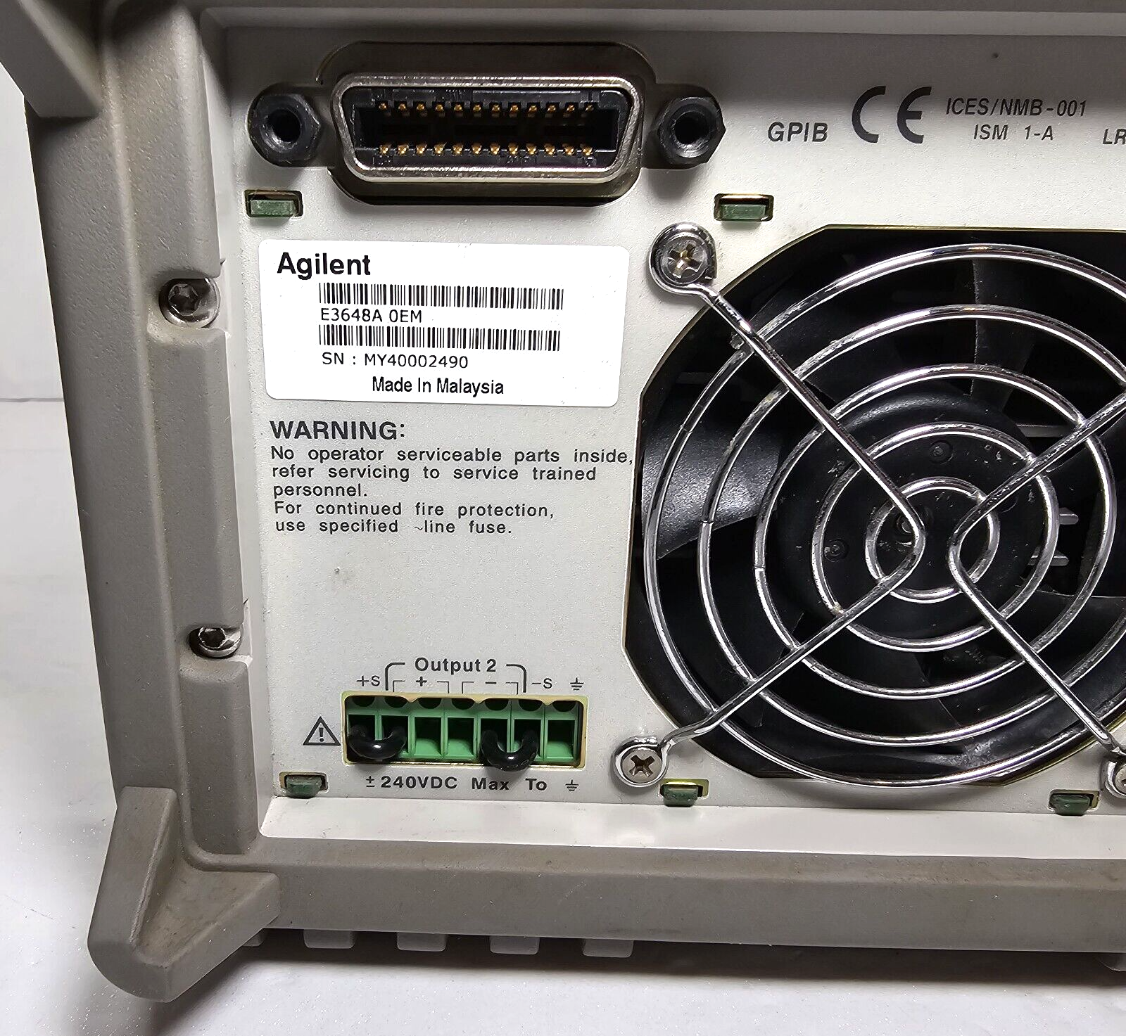 Agilent E3648A Dual Output DC Power Supply 0-8V,5A/0-20V,2.5A - Tested - 2490