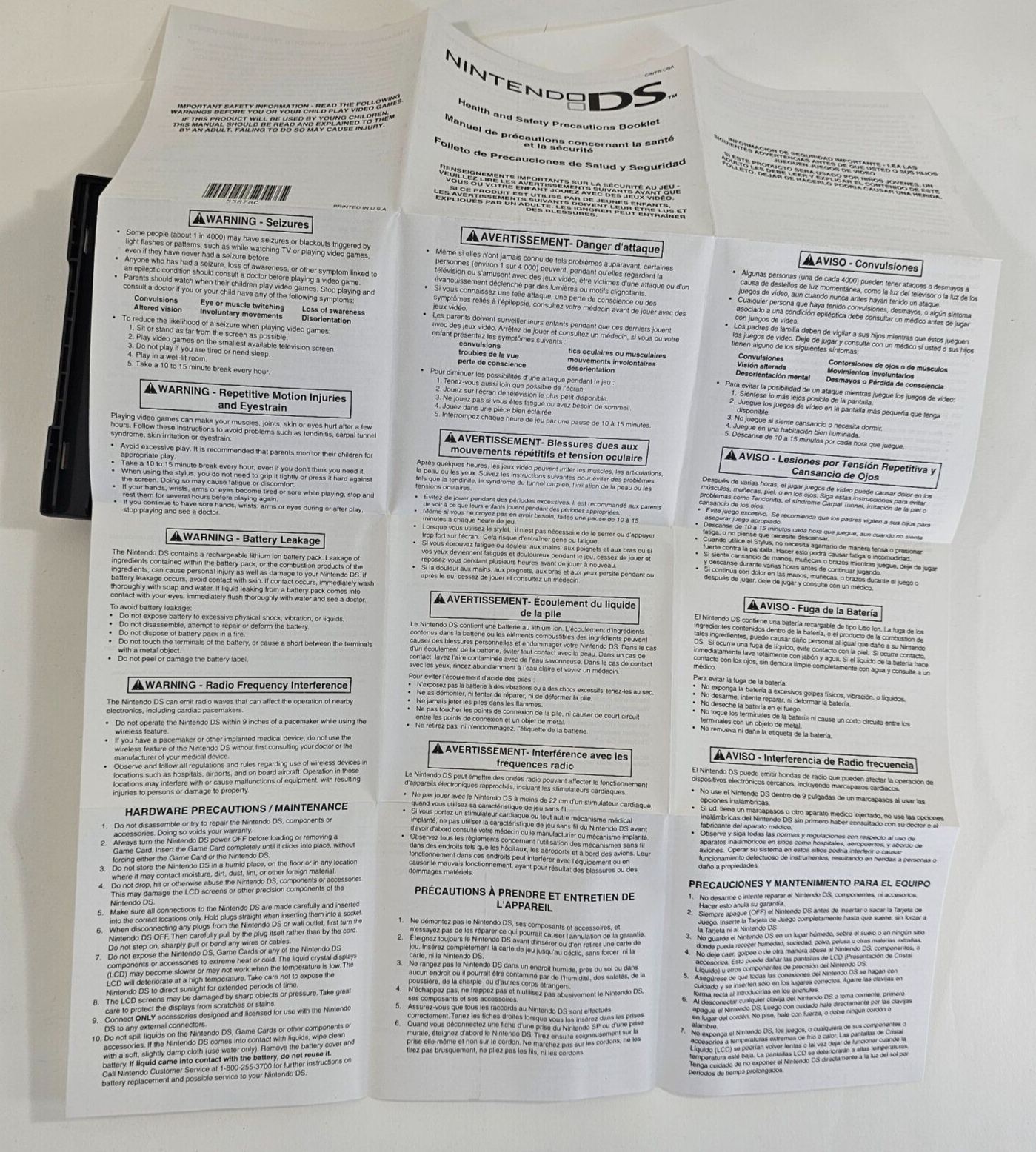 Deal or No Deal (Nintendo DS, 2007) Game Case Manual Insert - Tested