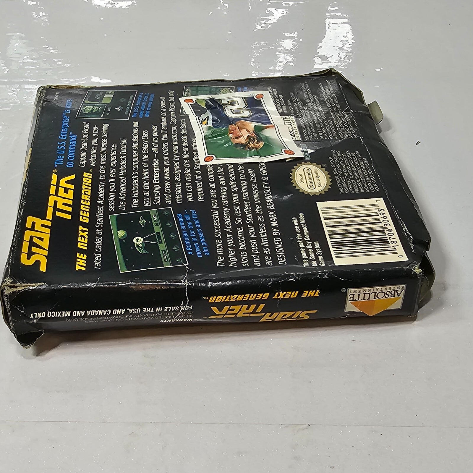 Star Trek The Next Generation (Gameboy, 1993) Game, Box, Manual, Inserts