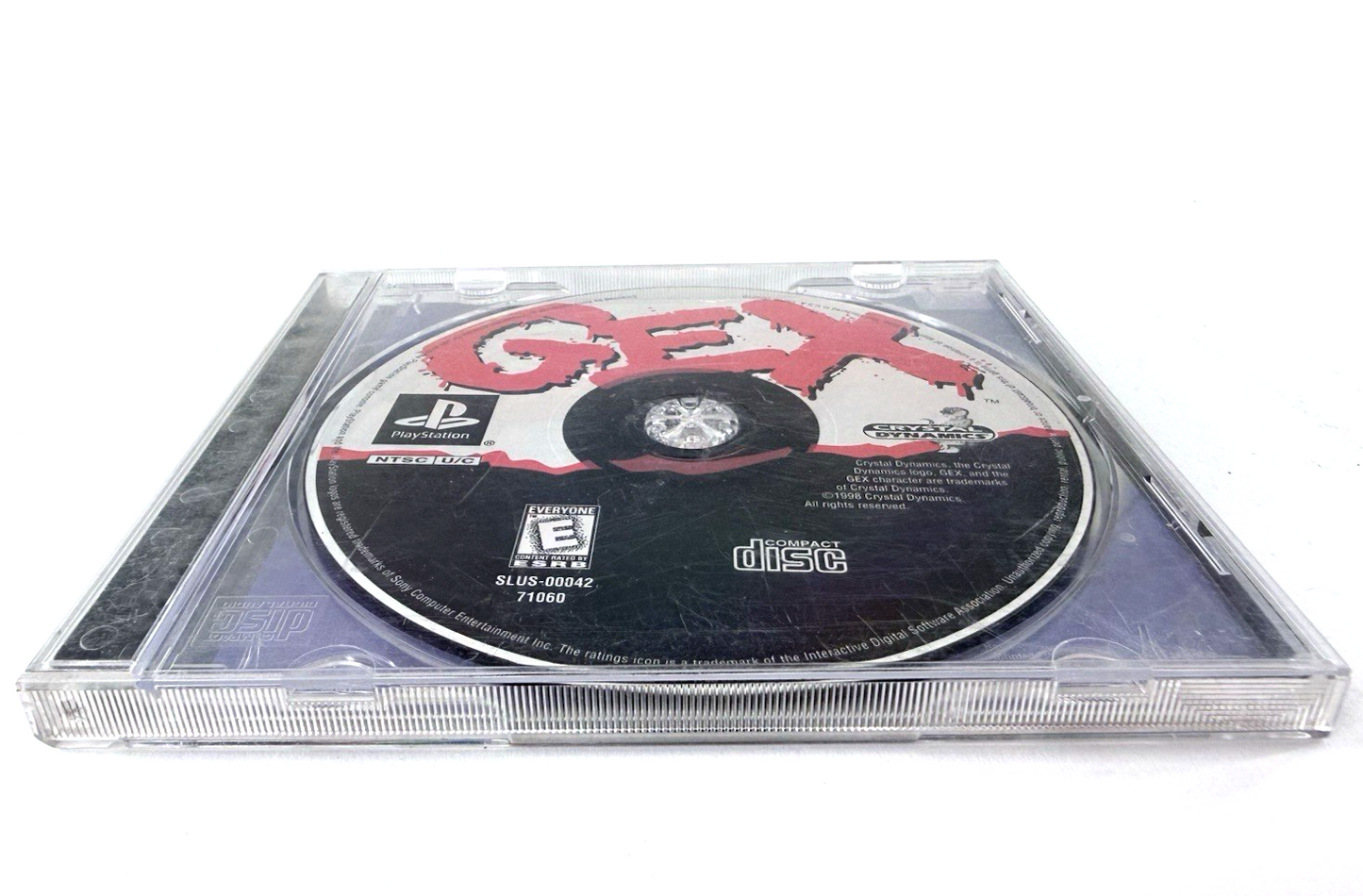 Gex (PlayStation 1, 1996) Game, Case, and Back Cover Art - No Manual - Tested