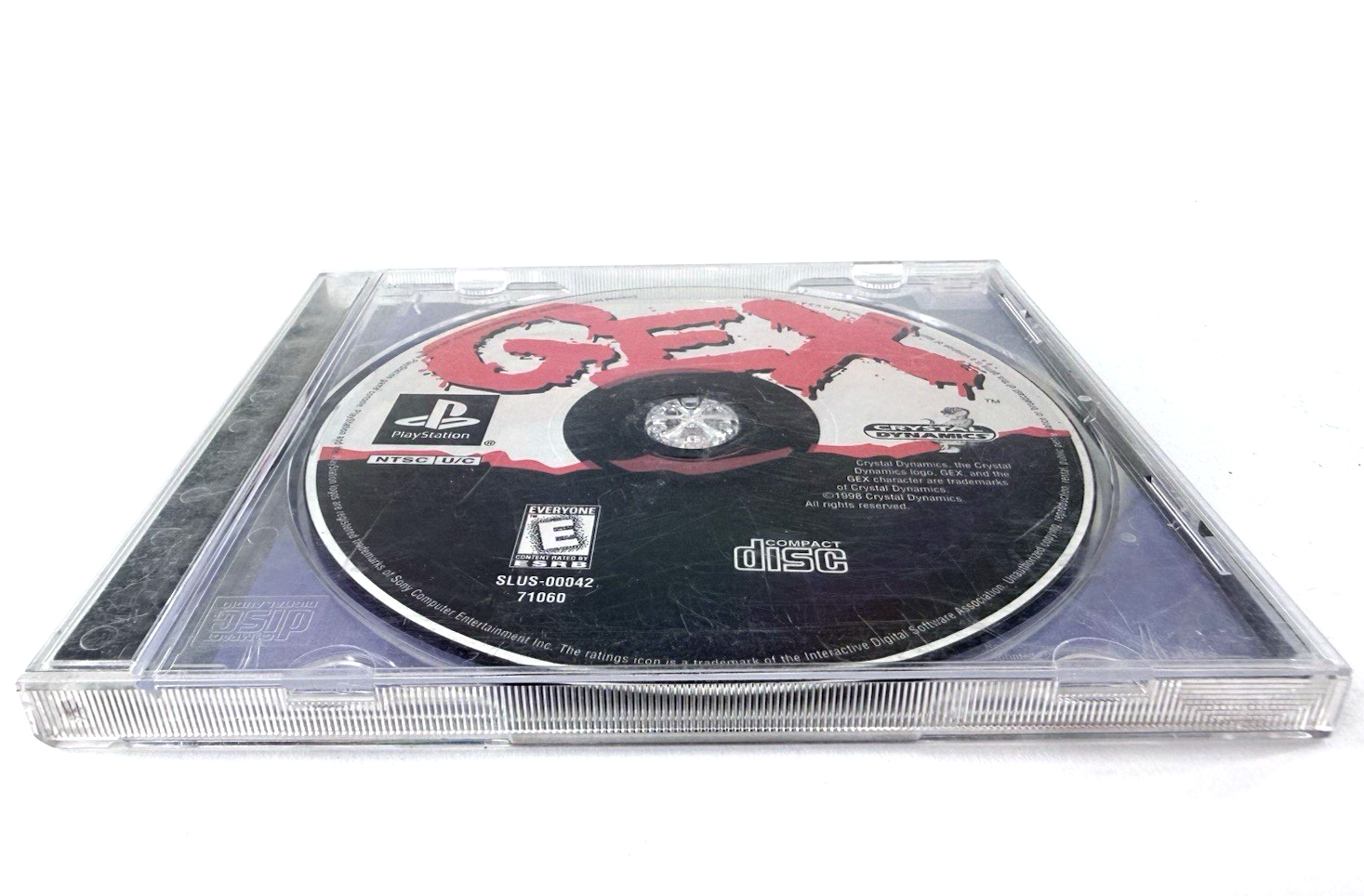 Gex (PlayStation 1, 1996) Game, Case, and Back Cover Art - No Manual - Tested