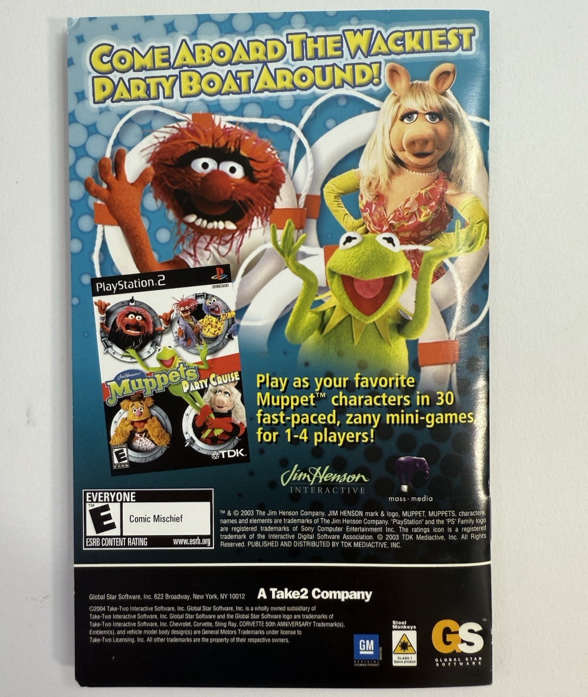 Corvette (Sony PlayStation 2, 2004) Game Case Manual - Tested and Working