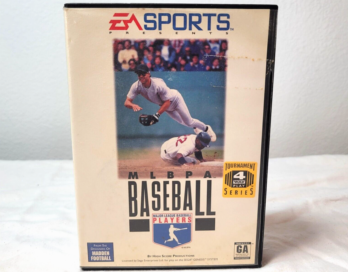 MLBPA Baseball (Sega Genesis, 1994) Game and Case - Tested