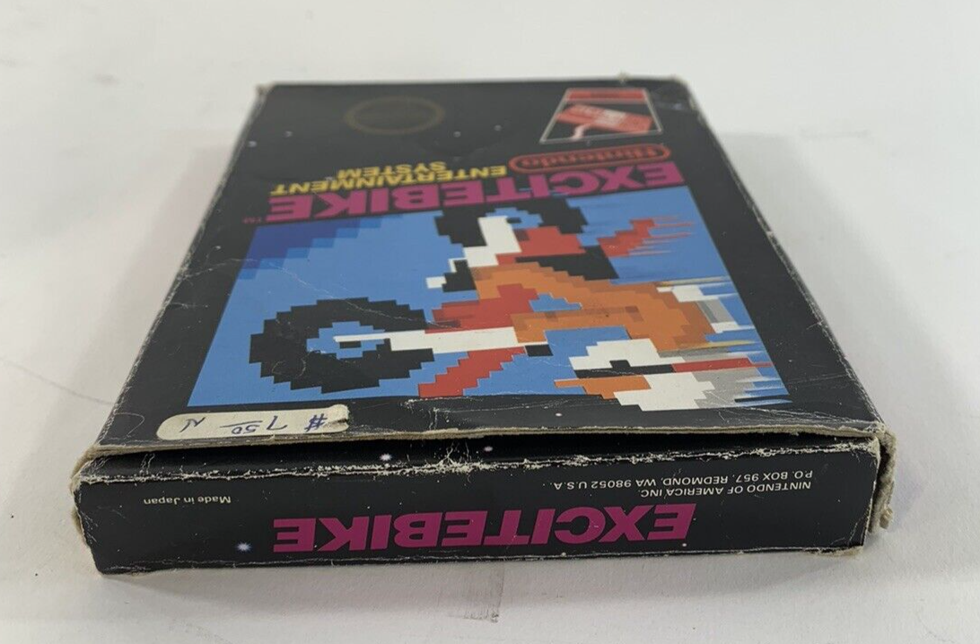Excitebike (Nintendo Entertainment System, 1985) Game Box Poster Foam - Tested