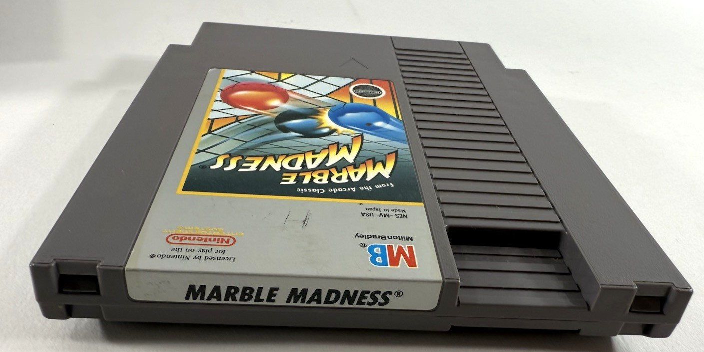 Marble Madness (Nintendo NES, 1989) Game Cartridge - Tested and Working