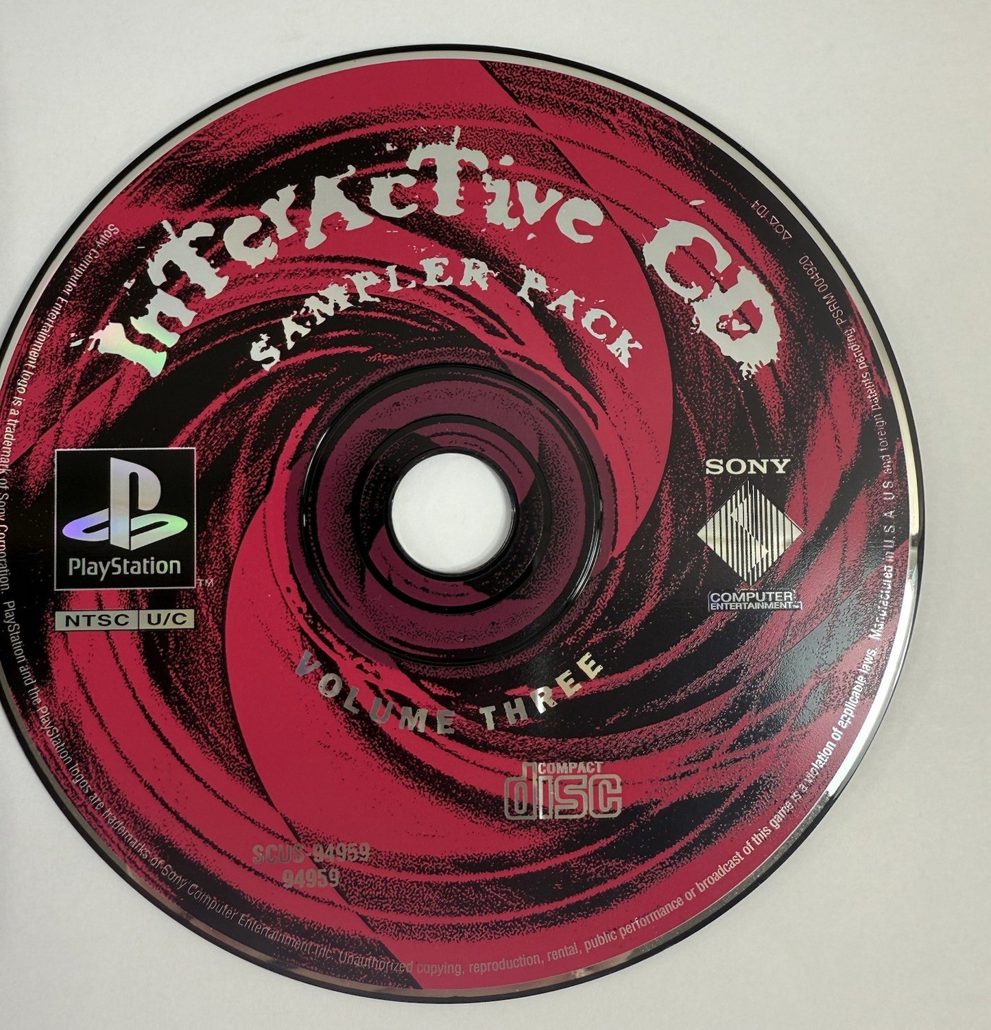 PlayStation Interactive Sampler Vol. 3 (Sony PlayStation 1, 1996) Game & Sleeve