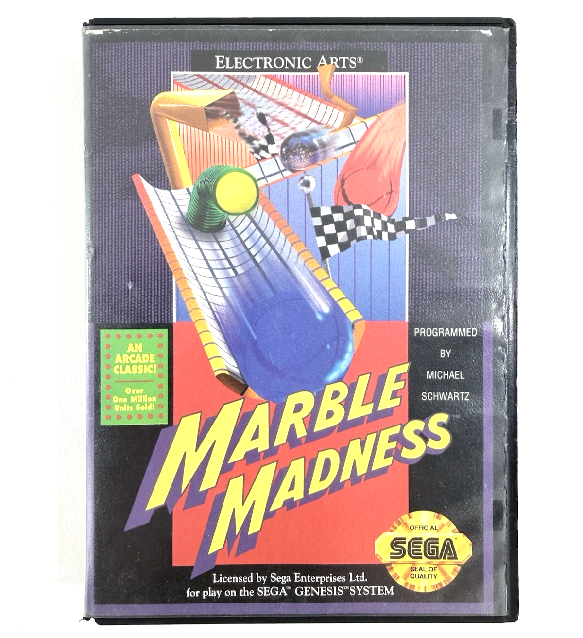 Marble Madness (Sega Genesis, 1991)  Original Game Case Only